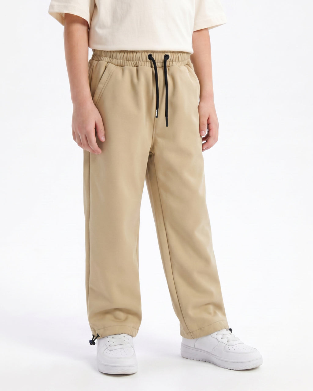Biege Tech Fleece Tracks - Kids