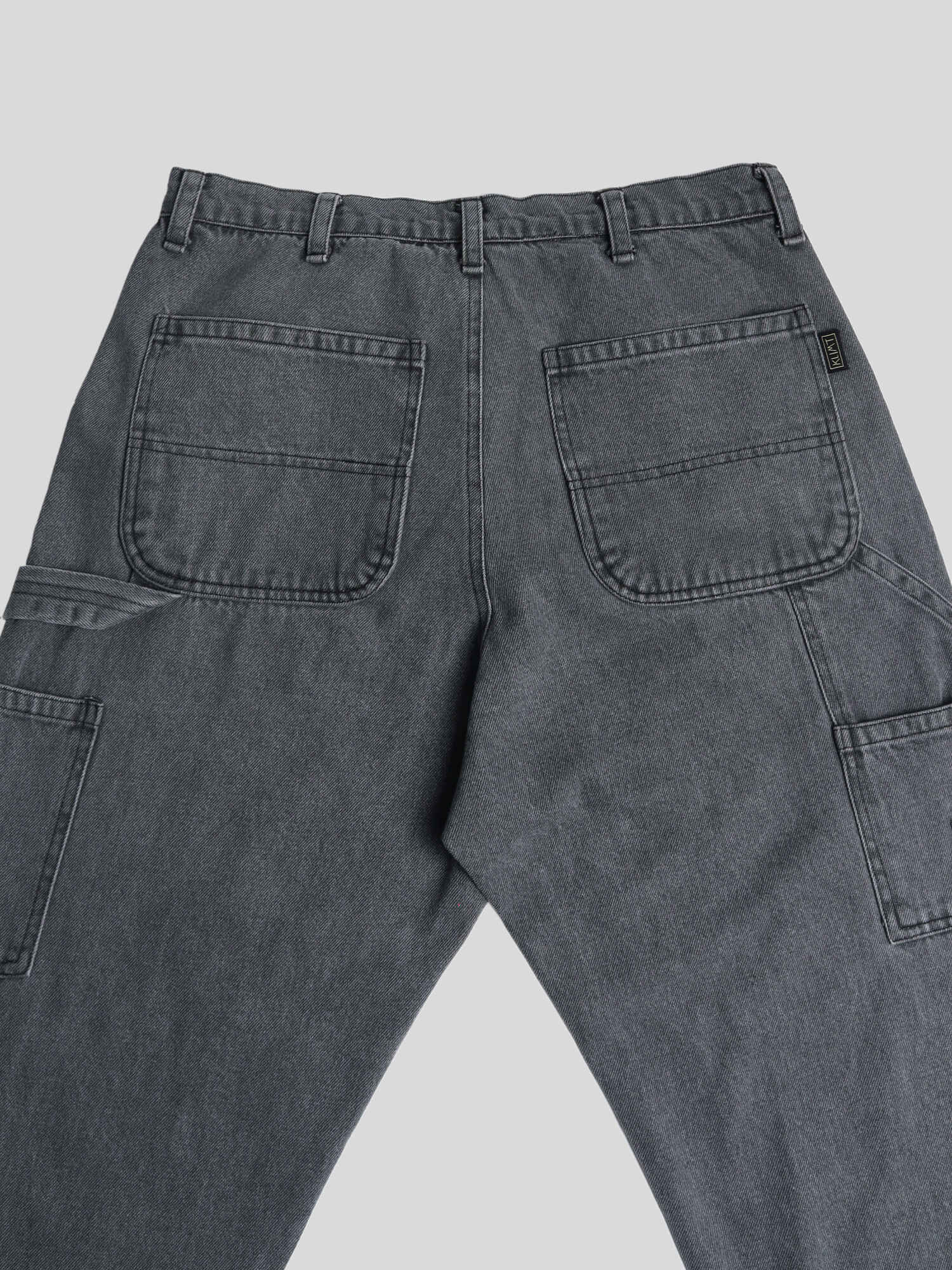 Double Knee Engraved Denim Jeans