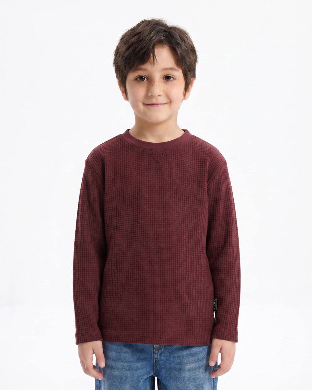 Waffle Knit Full Sleeves - 2 Colours - Kids
