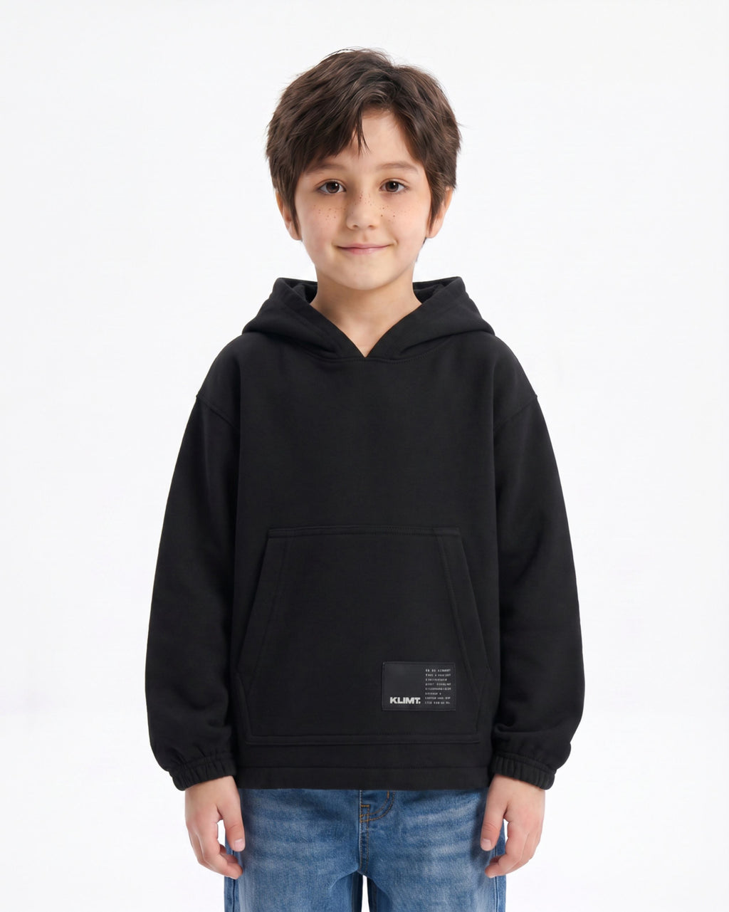 Black Tech Fleece Hoodie - Kids