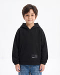 Black Tech Fleece Hoodie - Kids