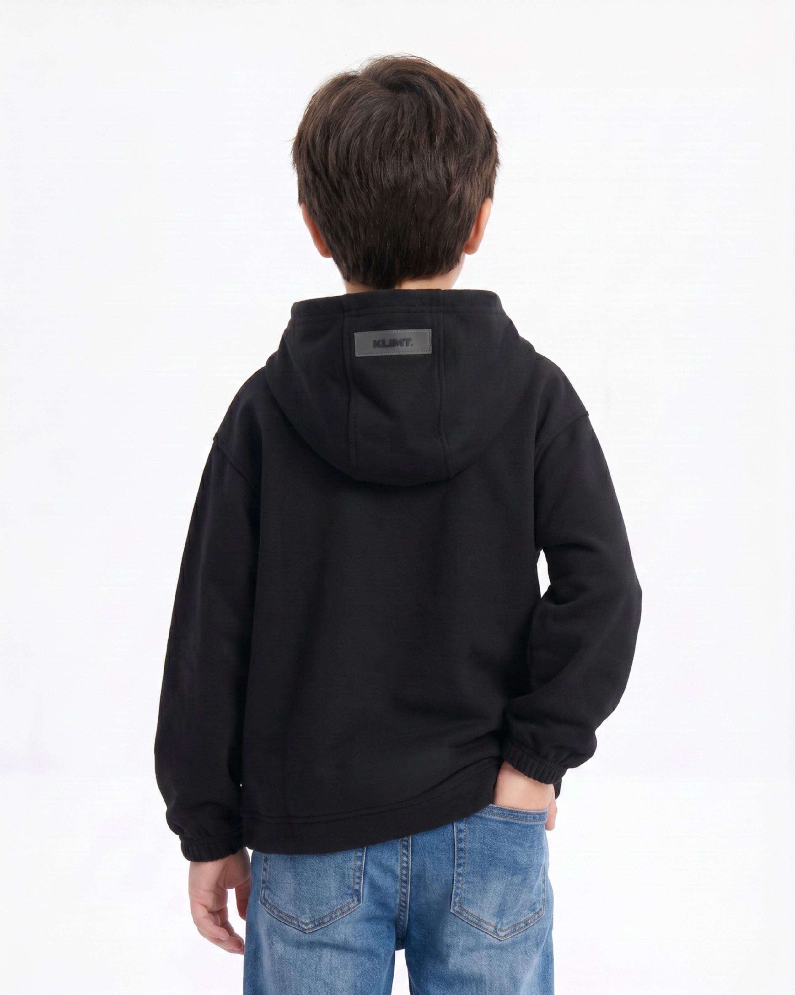 Black Tech Fleece Hoodie - Kids
