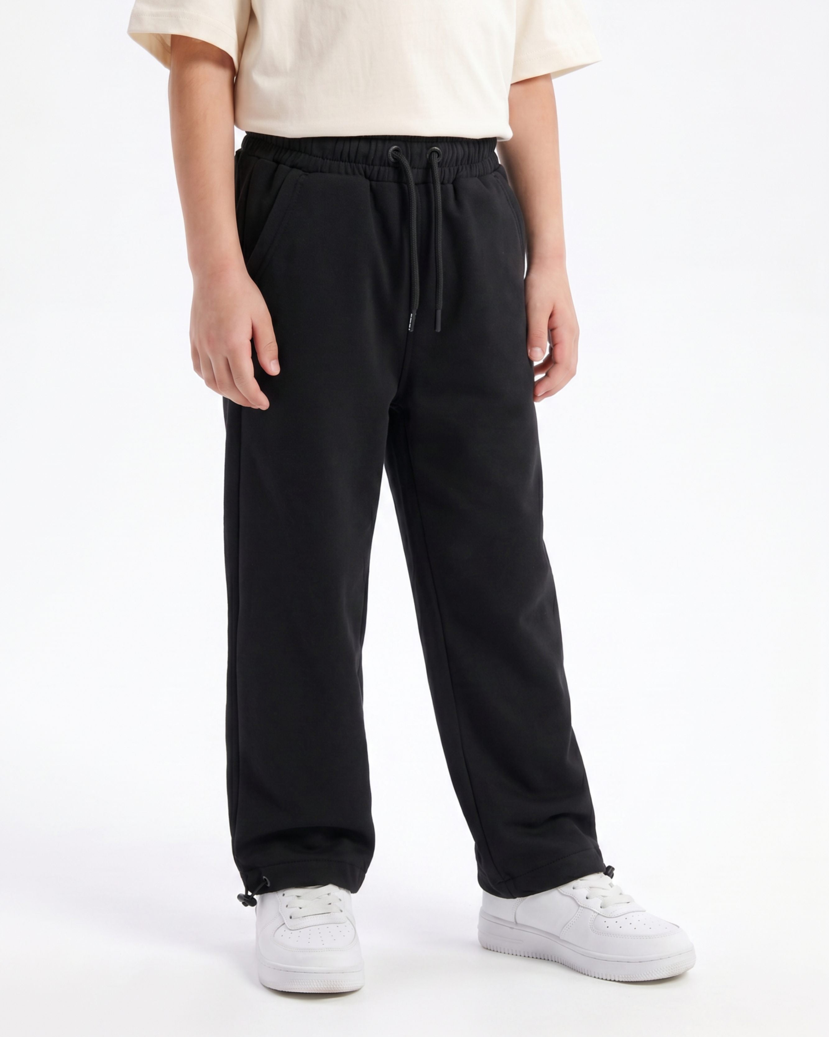 Black Tech Fleece Tracks - Kids
