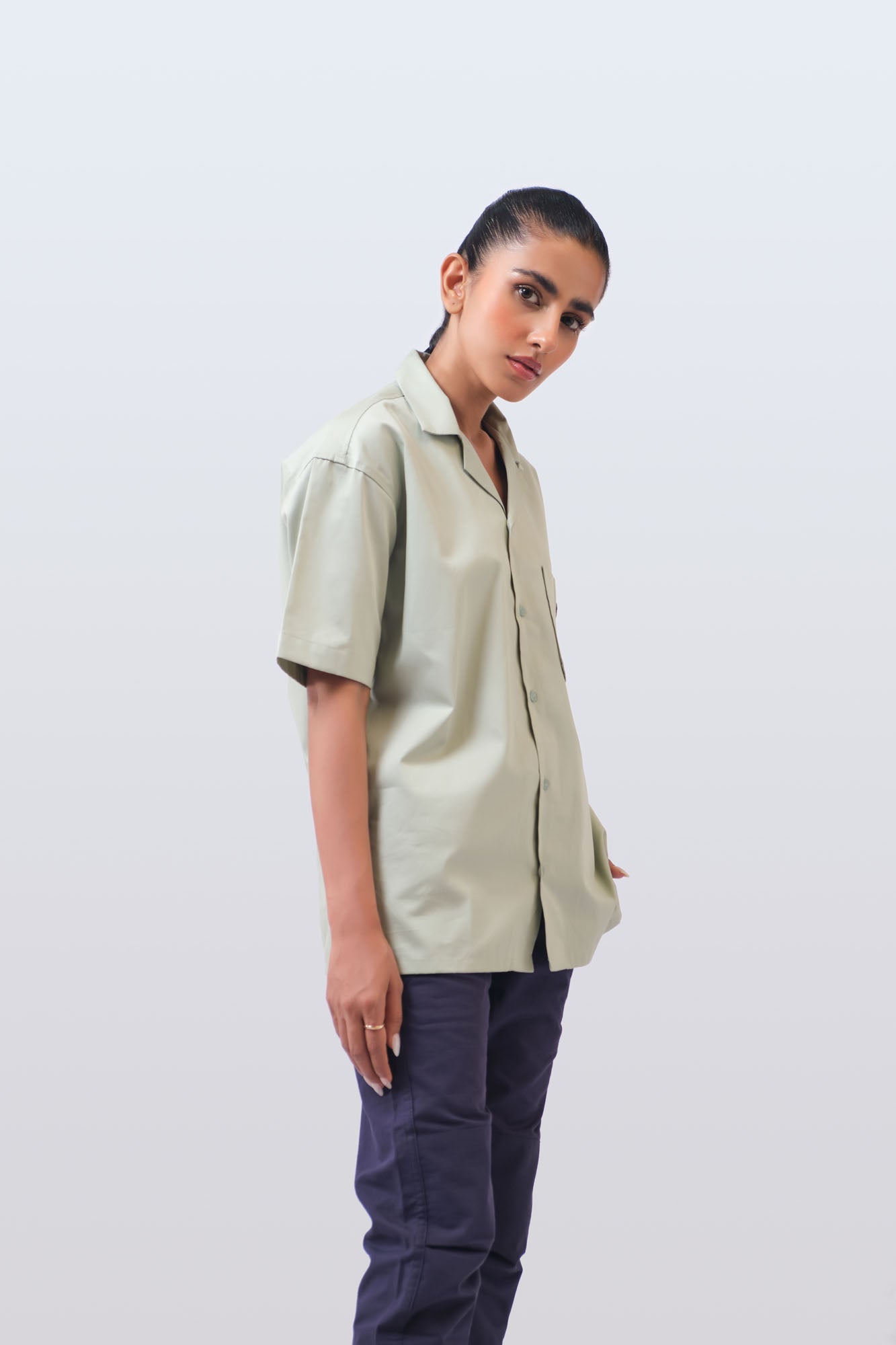 Mint Green - Half Sleeve Shirt