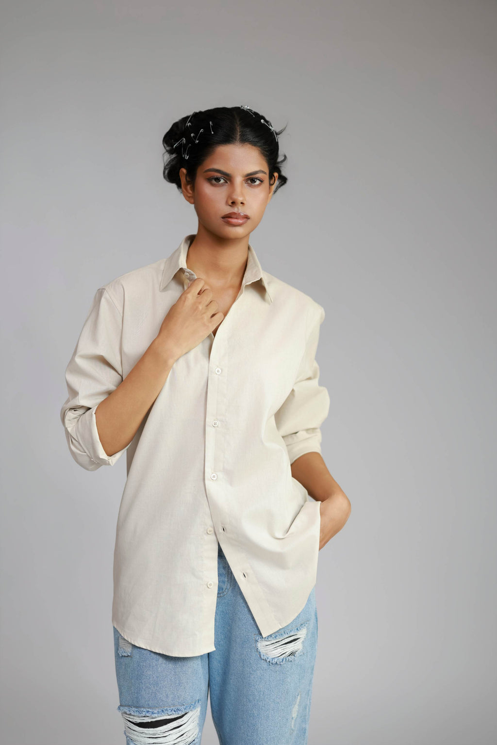 Linen Shirt - Beige