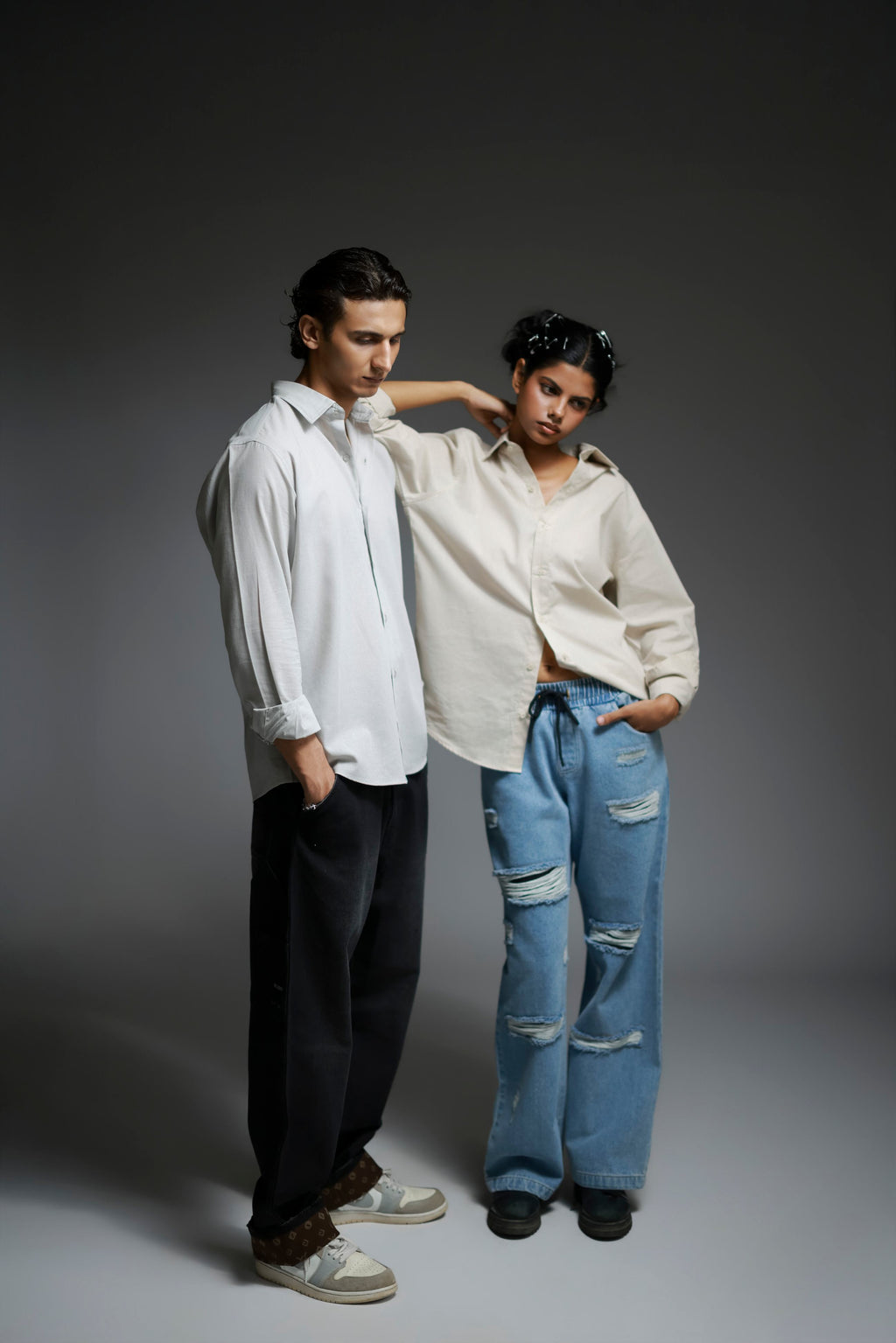 Linen Shirt - Light Grey