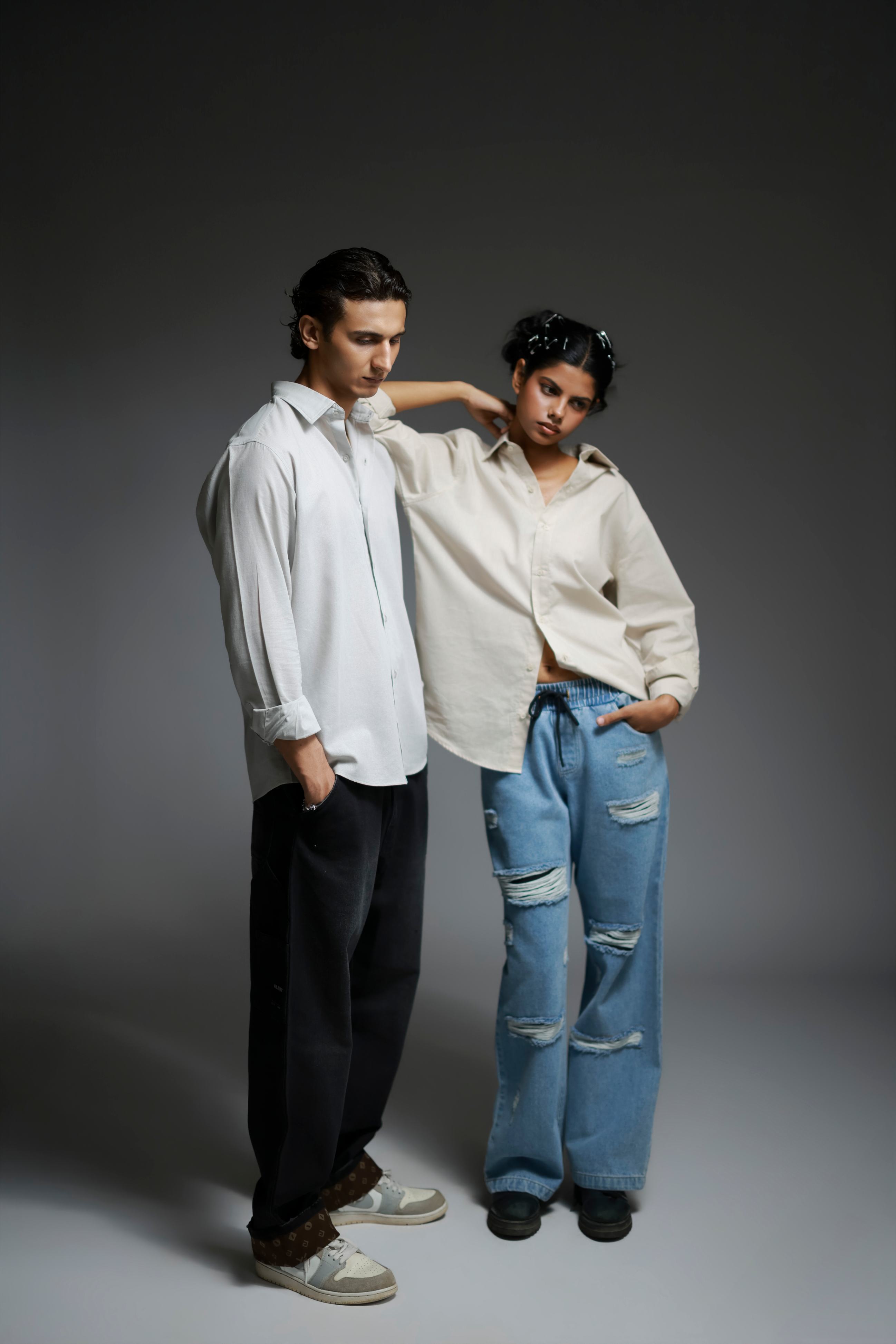 Linen Shirt - Light Grey
