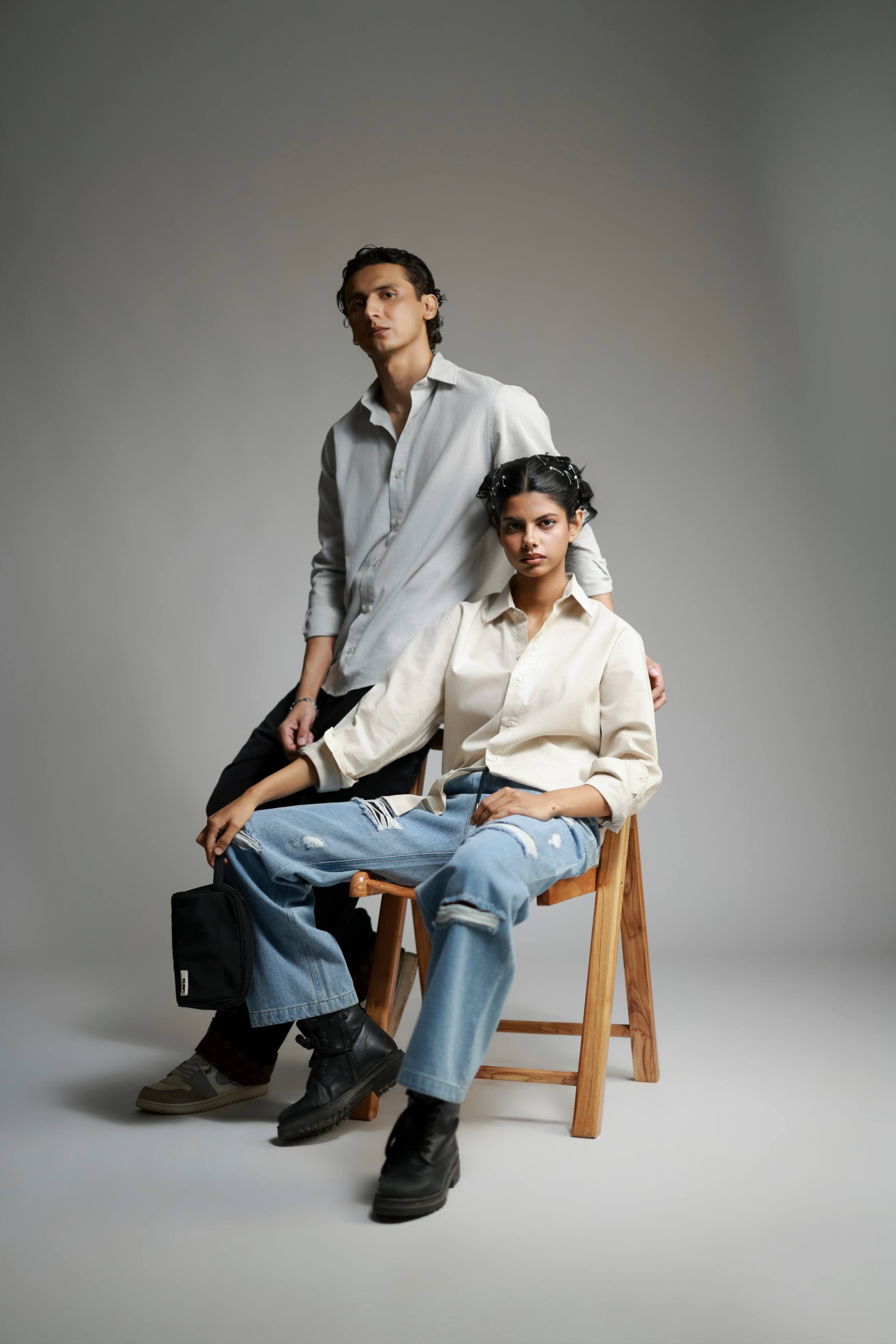 Linen Shirt - Light Grey