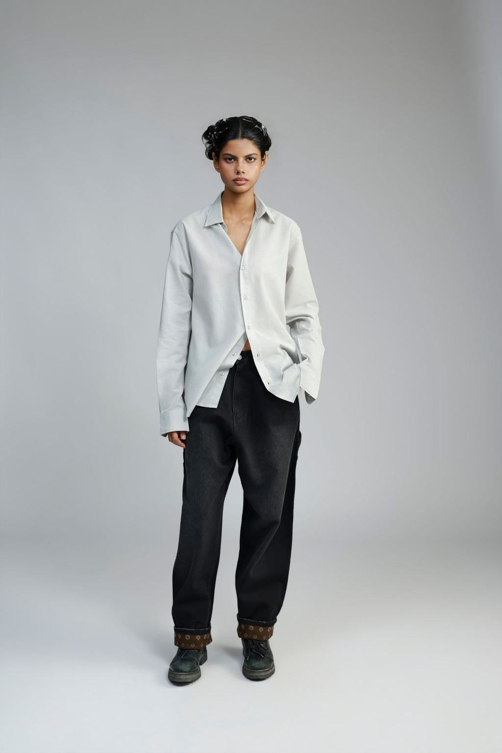Linen Shirt - Light Grey
