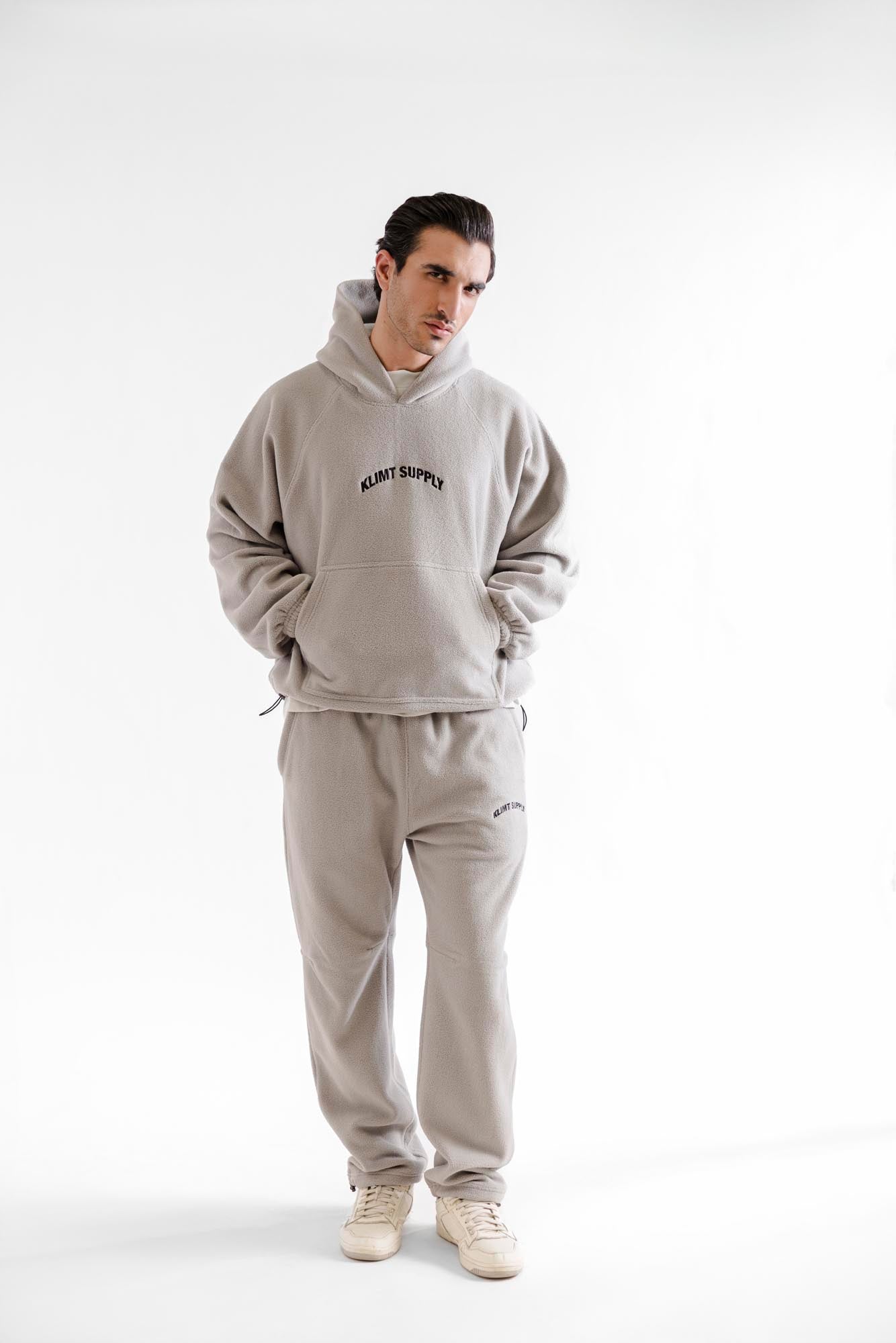 Straight Fit Fleece Tracks - Grey