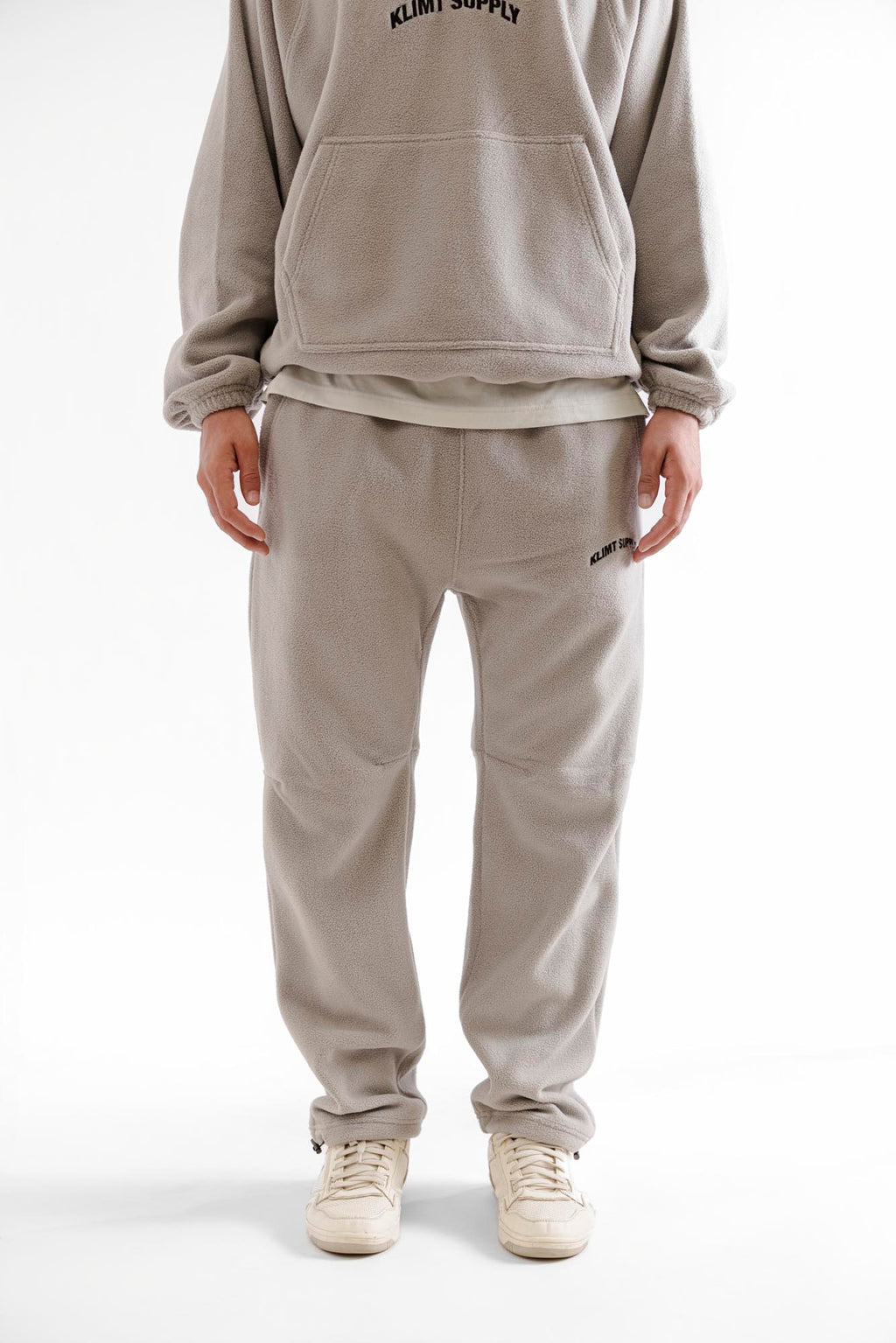 Straight Fit Fleece Tracks - Grey