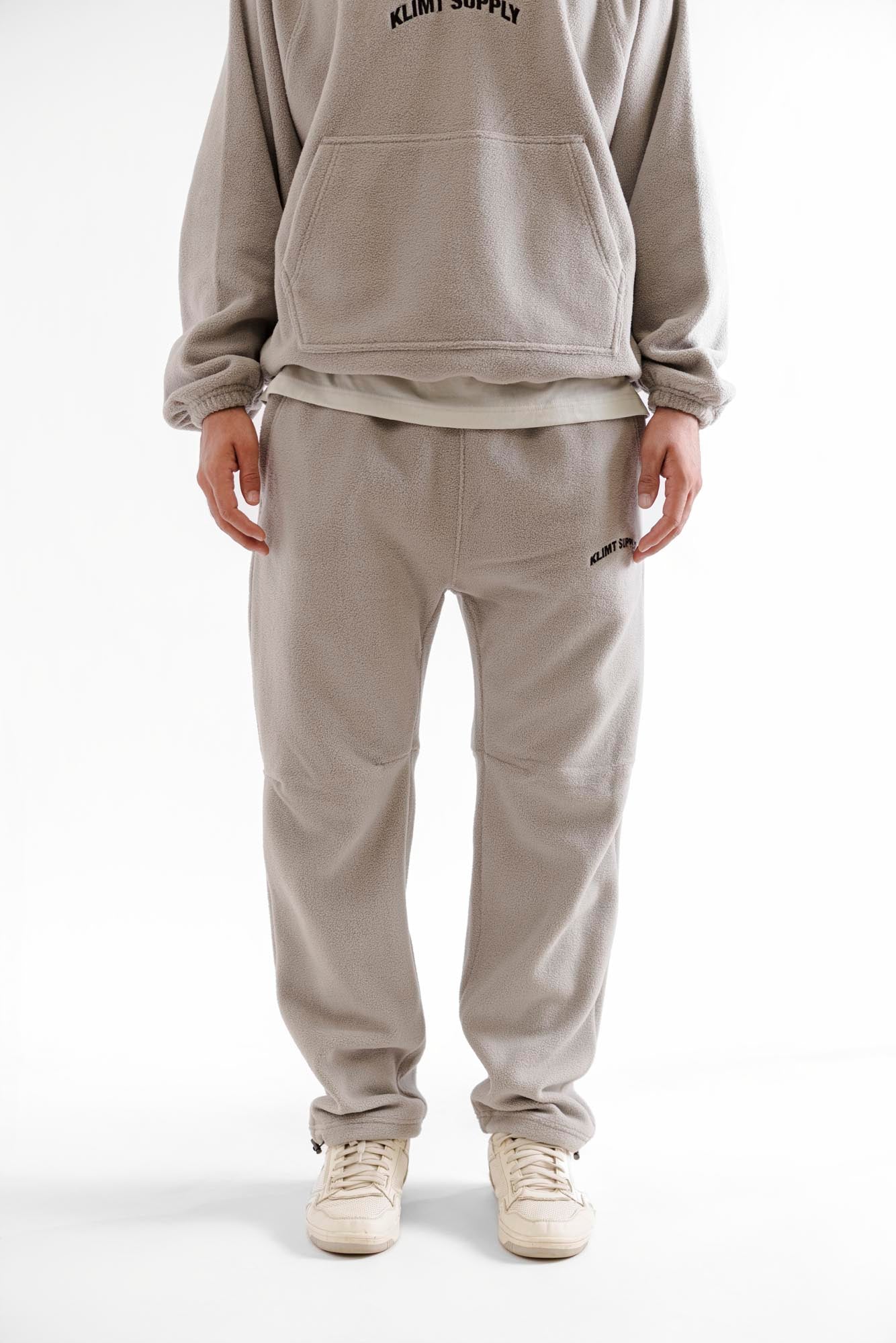 Straight Fit Fleece Tracks - Grey