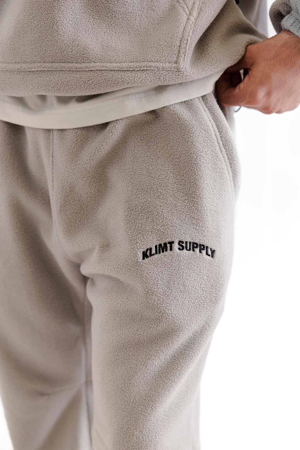 Straight Fit Fleece Tracks - Grey