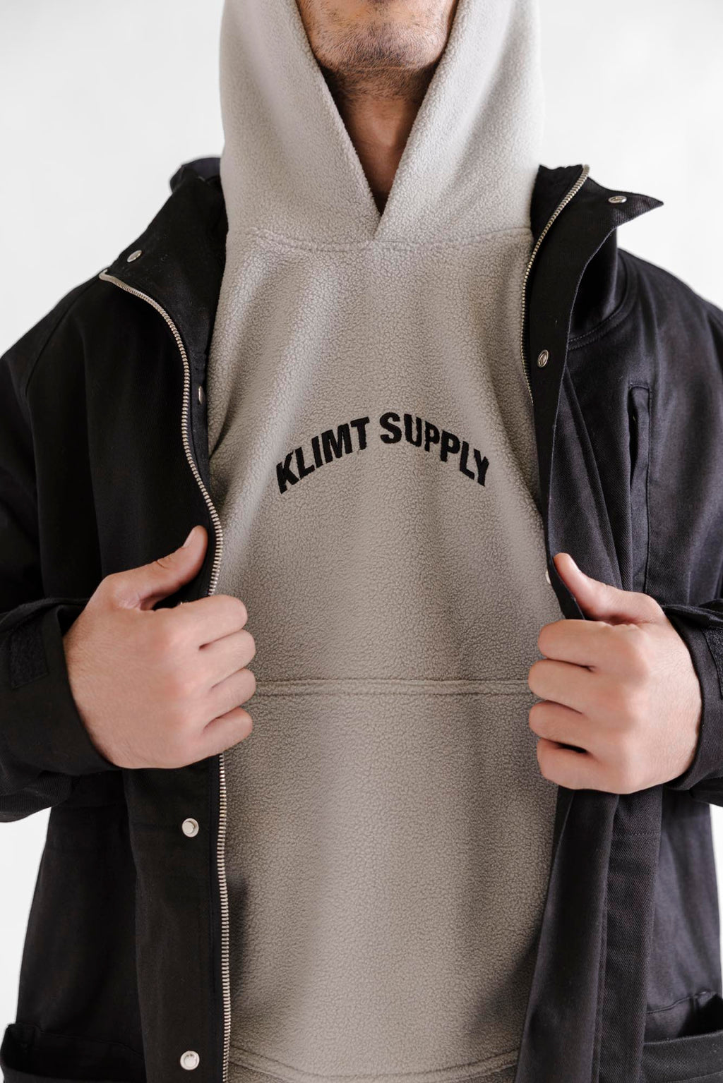 Klimt Fleece Hoodie - Grey