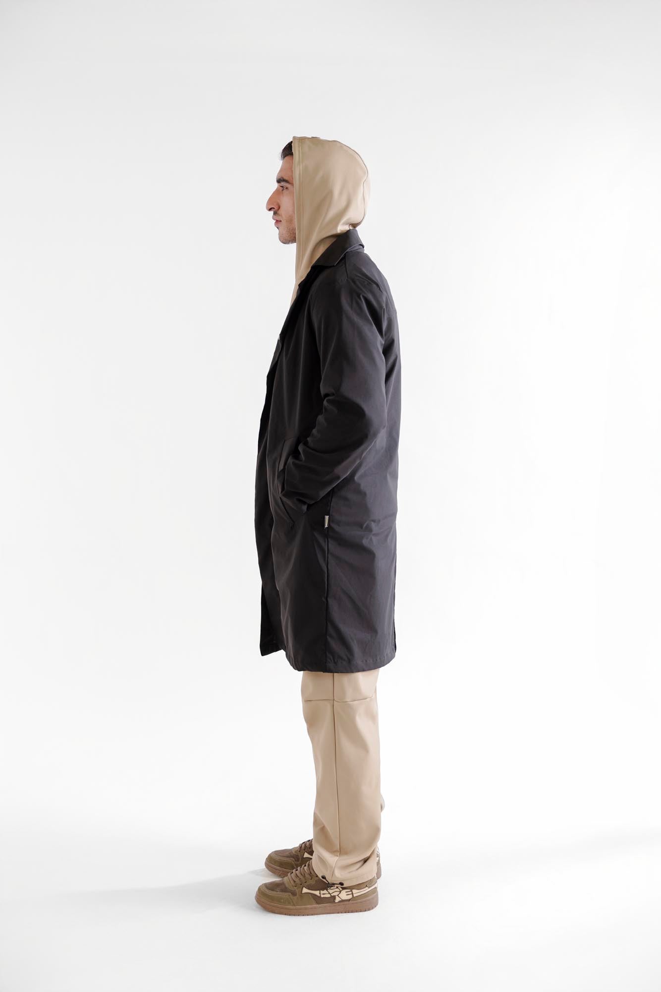 Water Repellent Tech Fleece Hoodie - Beige