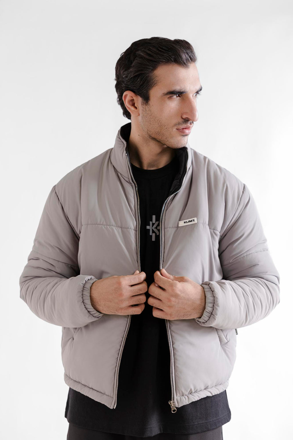 Cement Puffer Jacket