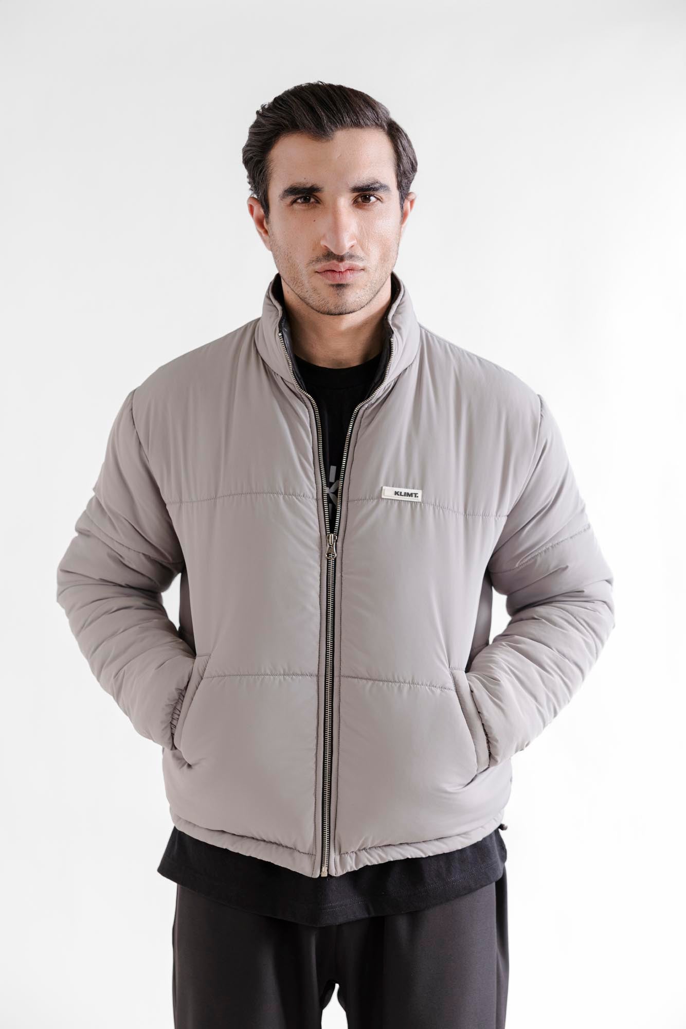 Cement Puffer Jacket