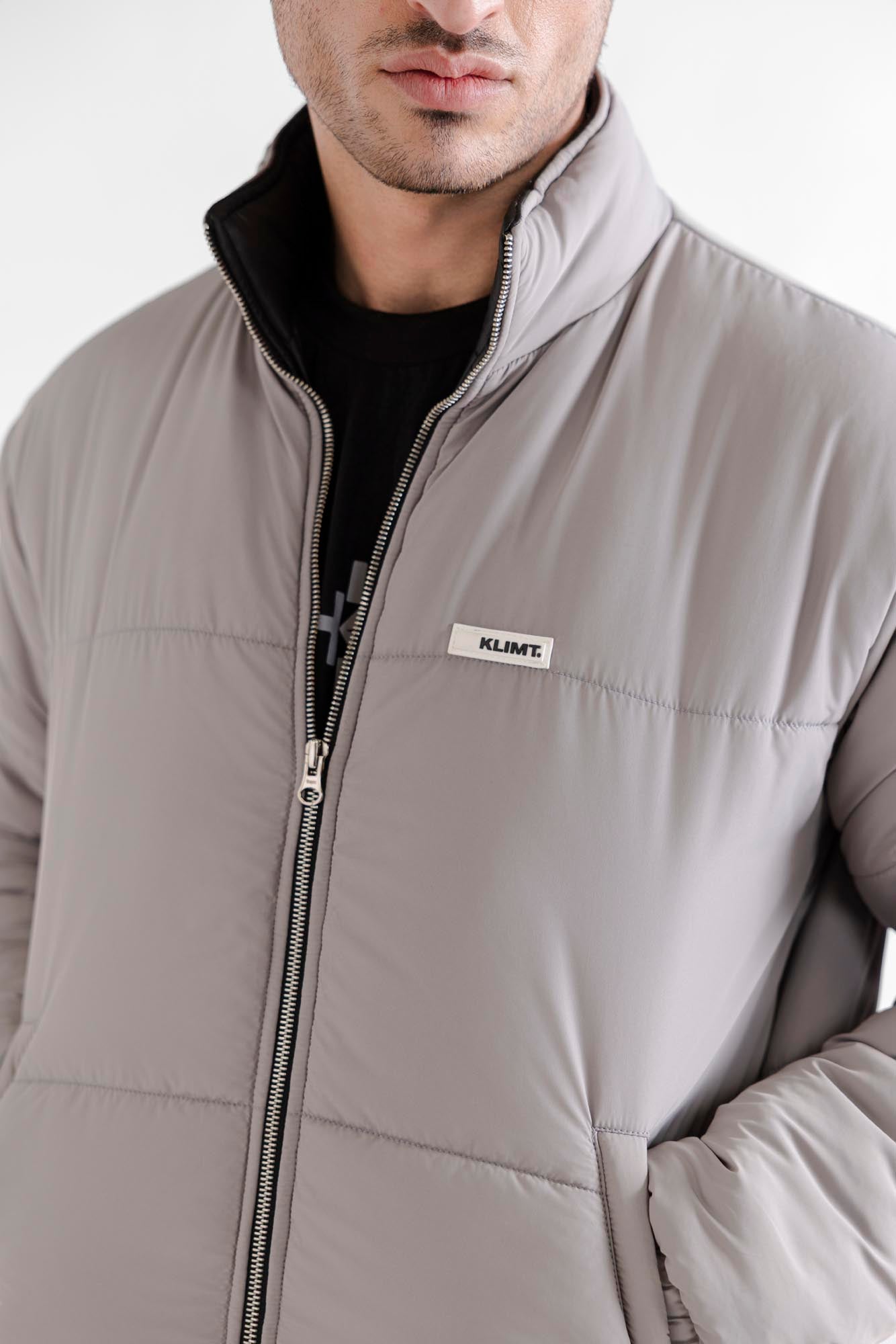Cement Puffer Jacket