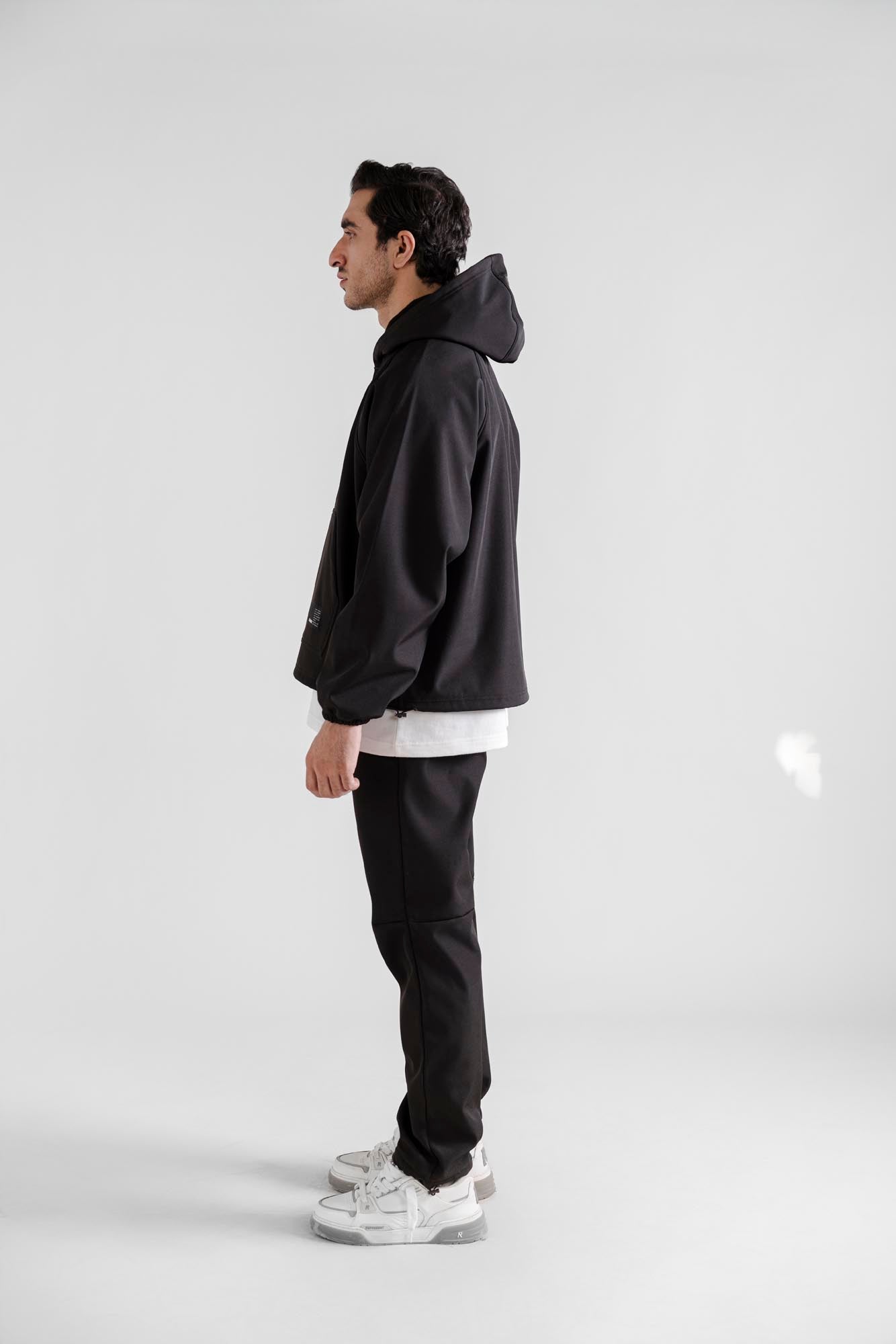 Water Repellent Tech Fleece Tracks - Black
