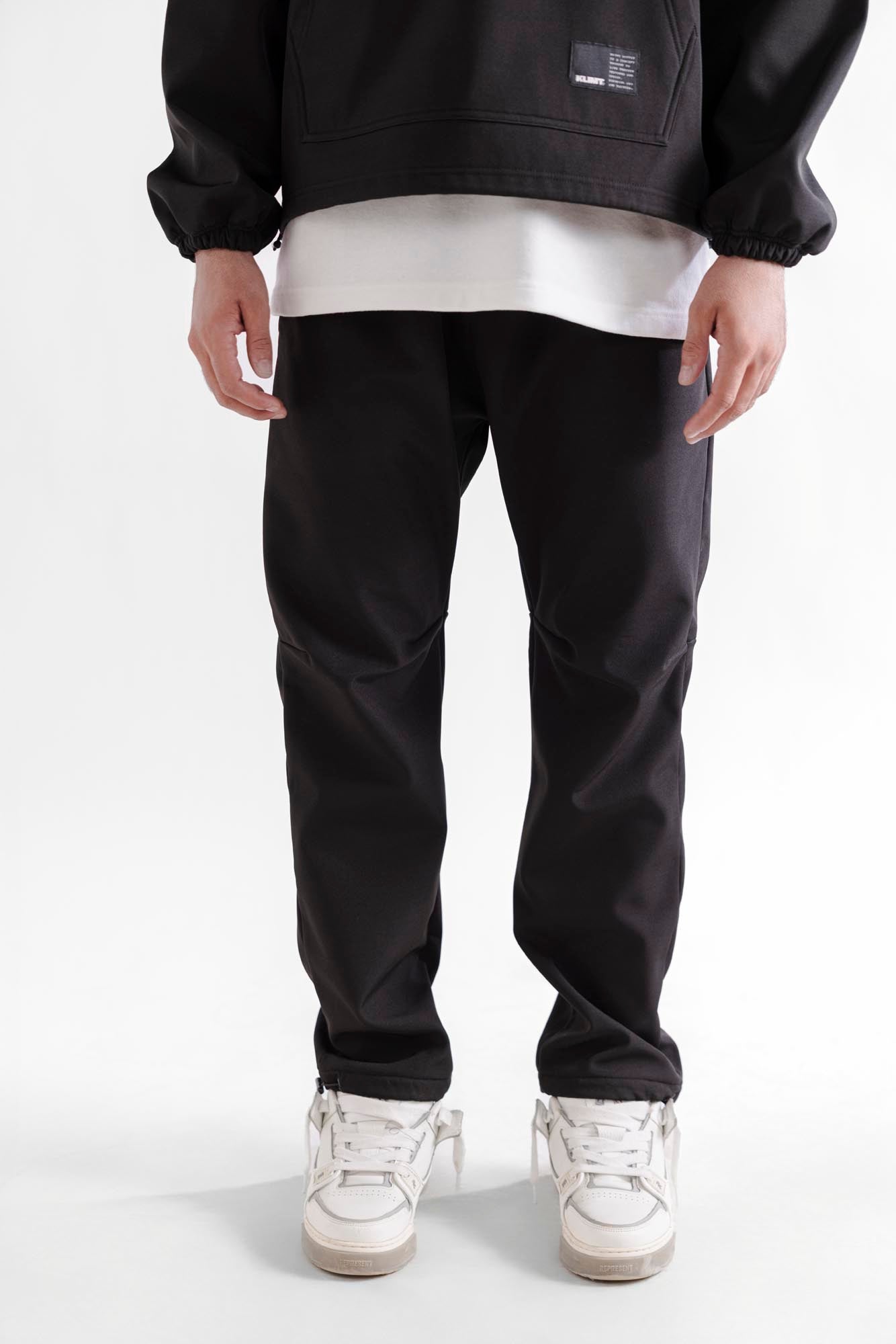 Water Repellent Tech Fleece Tracks - Black