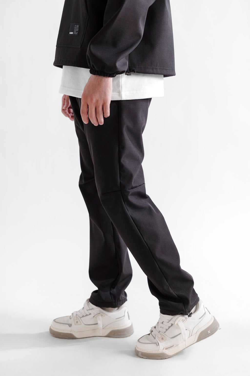 Water Repellent Tech Fleece Tracks - Black