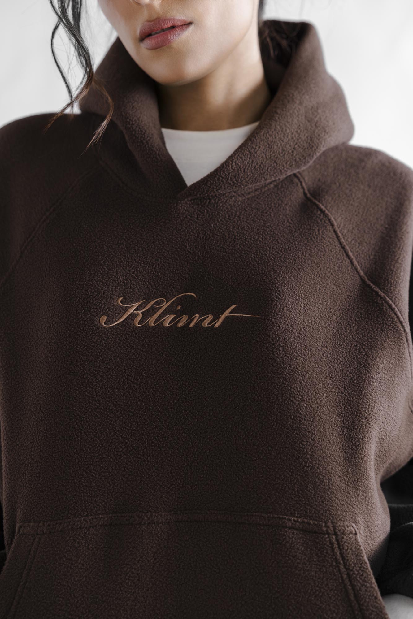 Klimt Fleece Hoodie - Brown