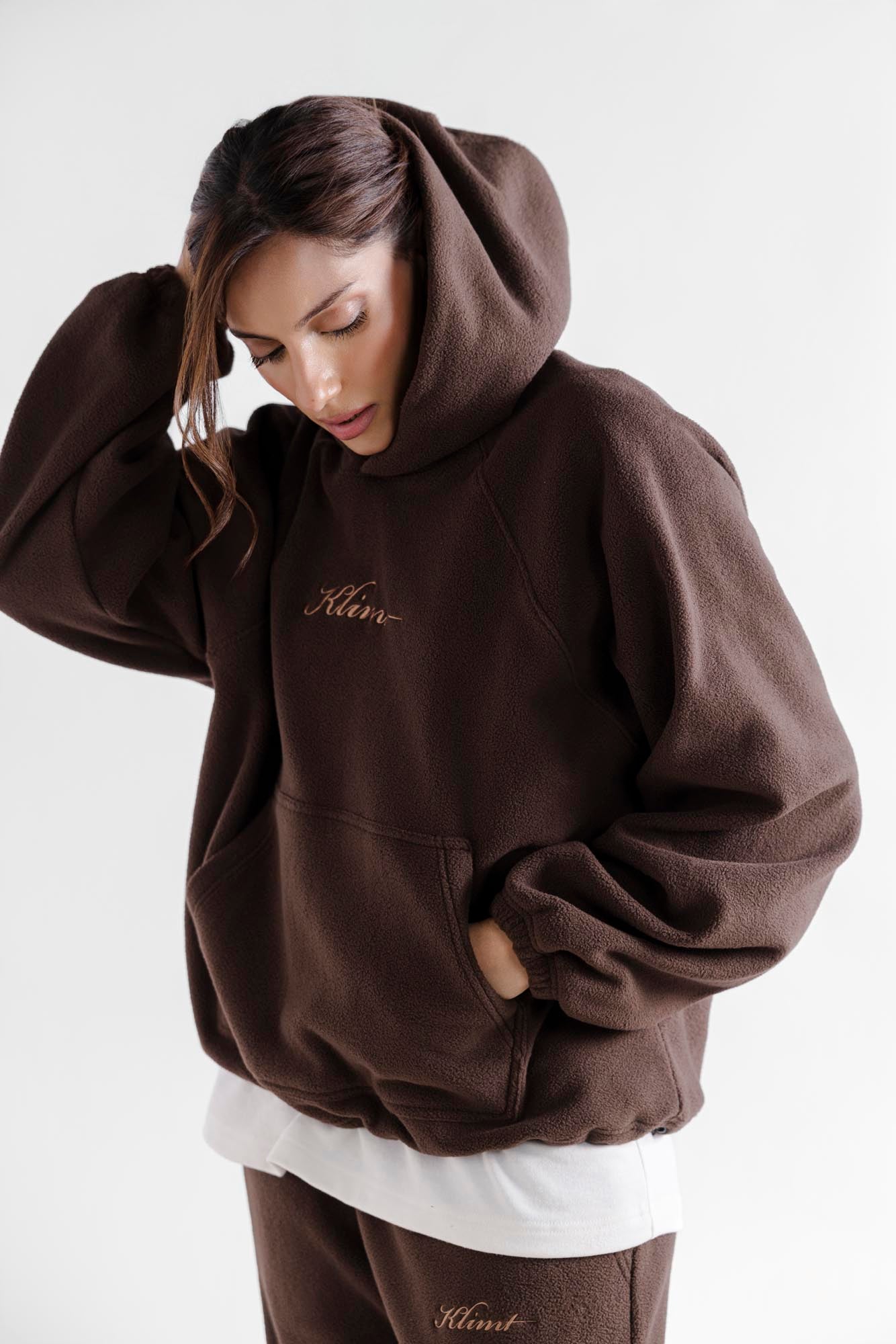 Klimt Fleece Hoodie - Brown