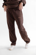 Straight Fit Fleece Tracks - Brown