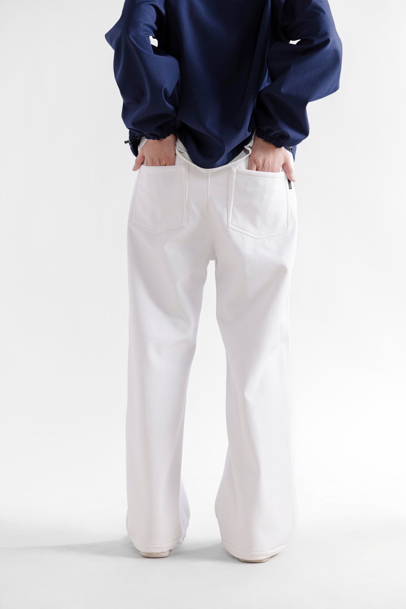 Water Repellent Tech Fleece Tracks - White