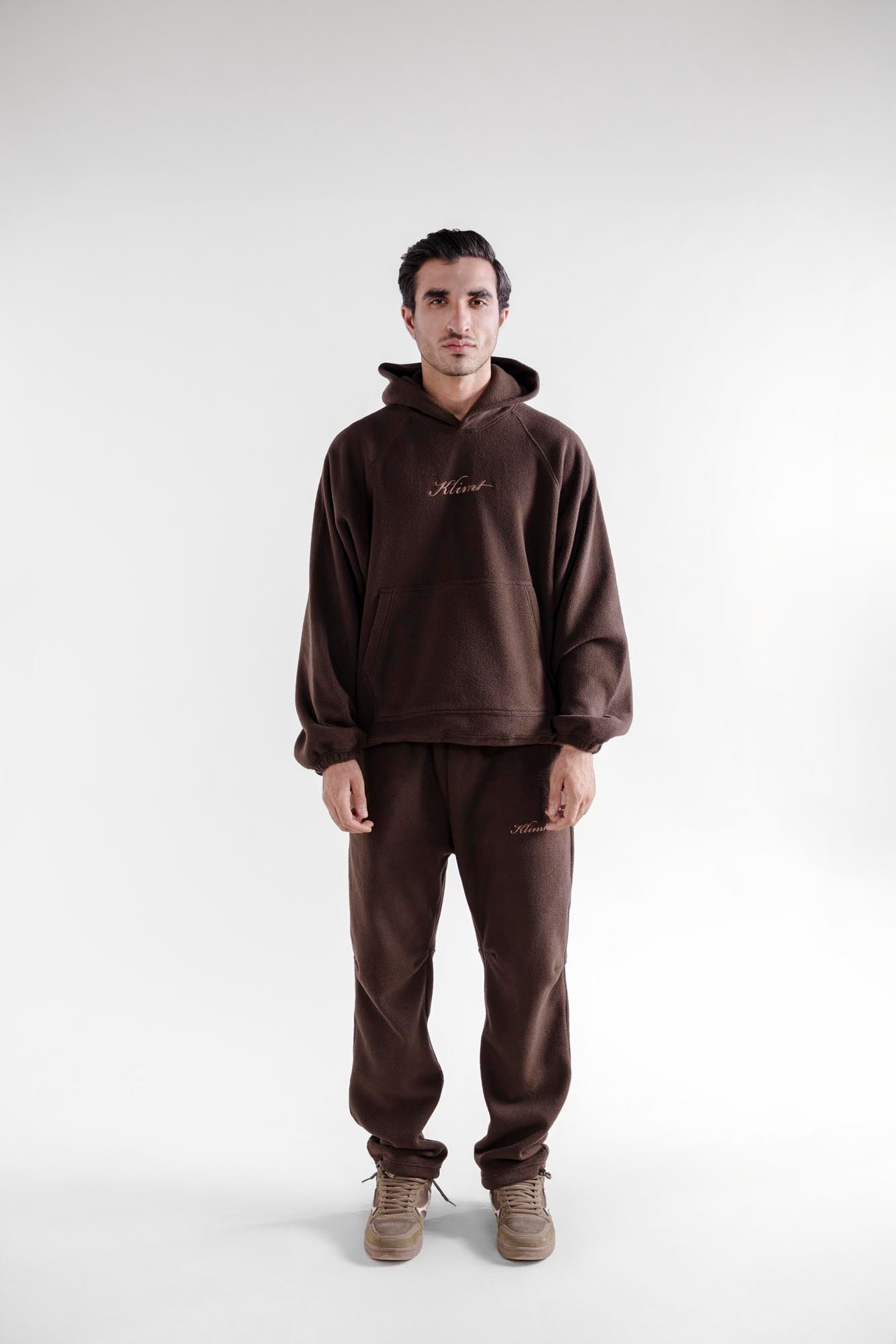 Straight Fit Fleece Tracks - Brown