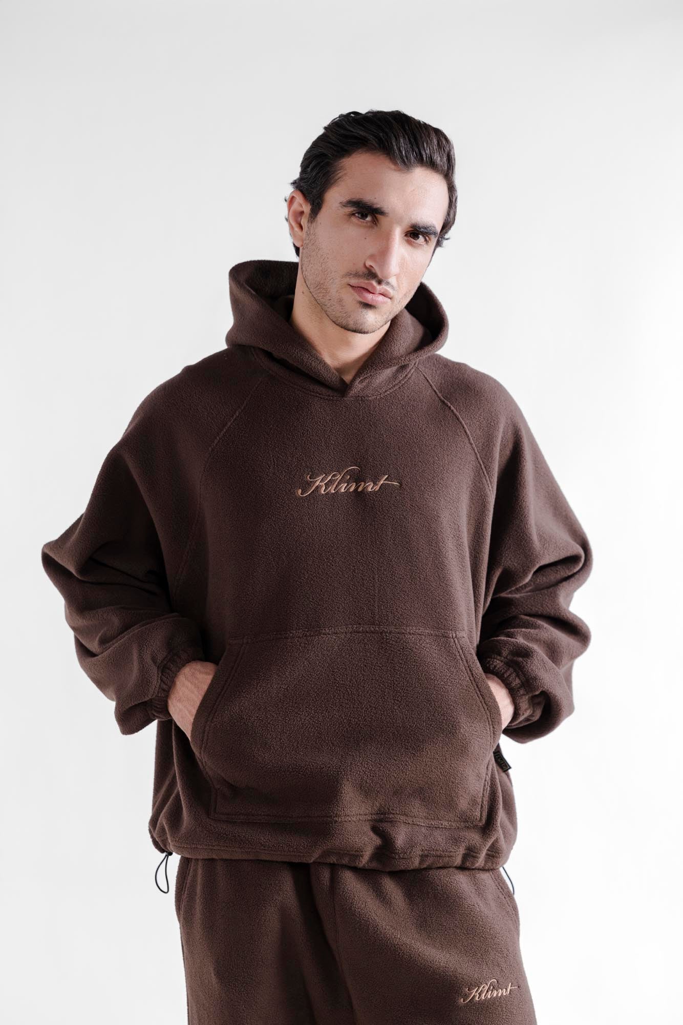 Klimt Fleece Hoodie - Brown