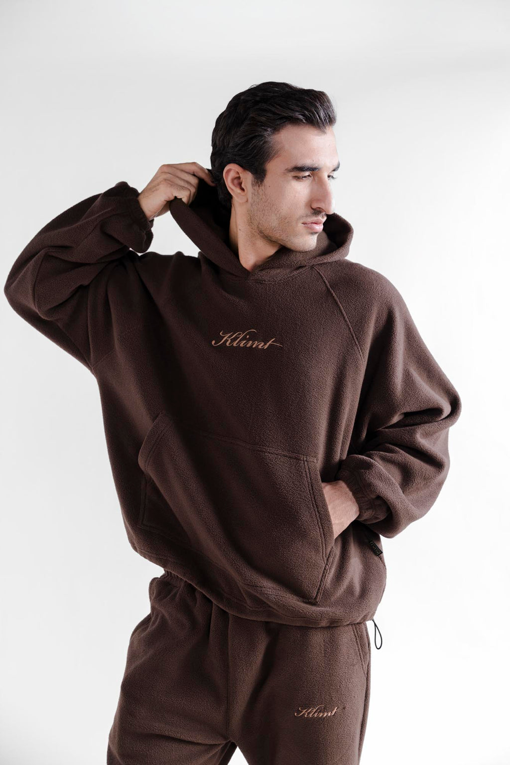 Klimt Fleece Hoodie - Brown