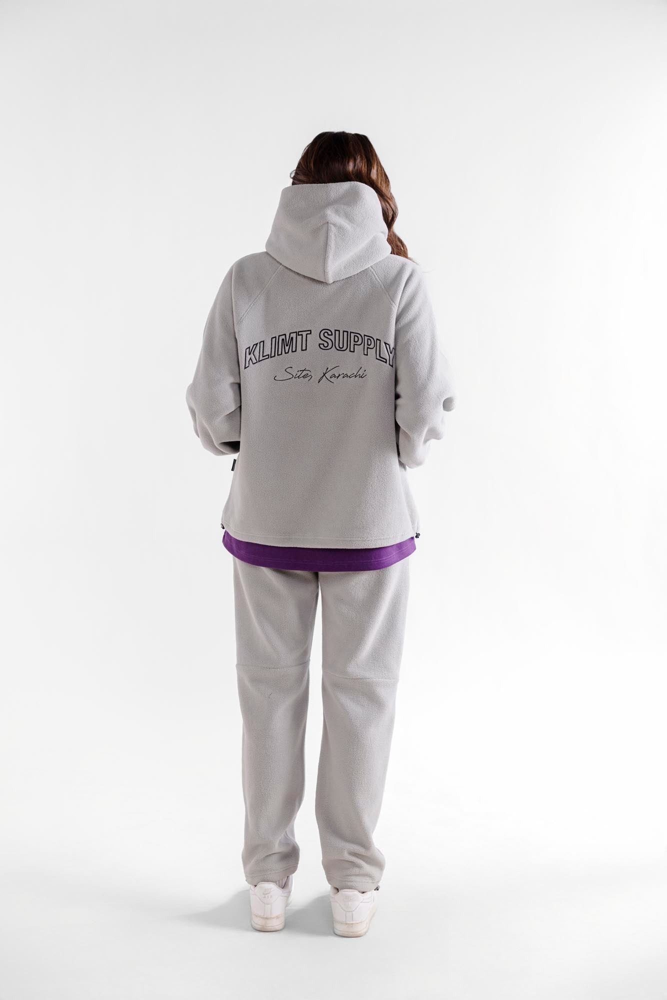 Straight Fit Fleece Tracks - Grey