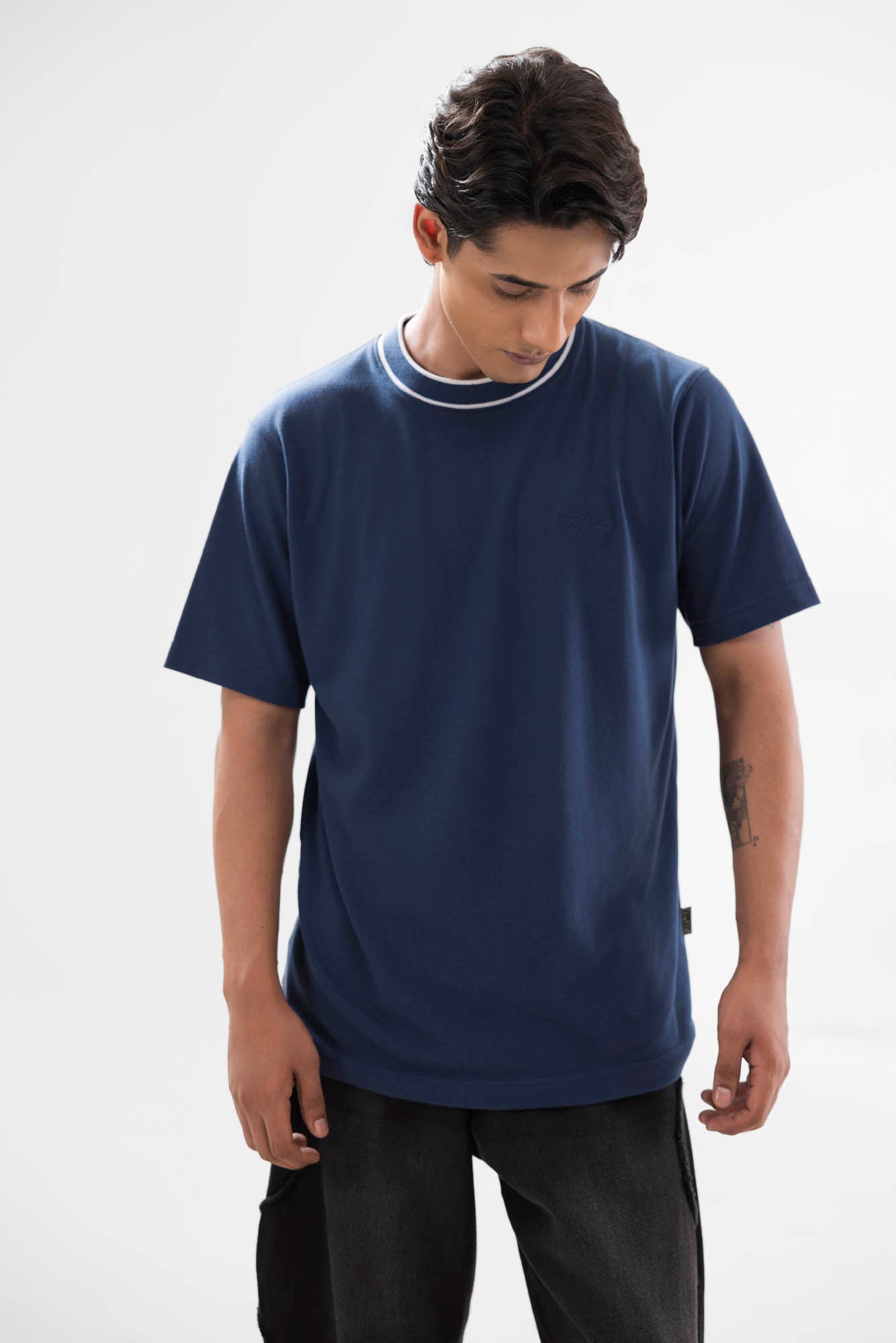 Stripe Collar Essential Tshirt - 3 Colours