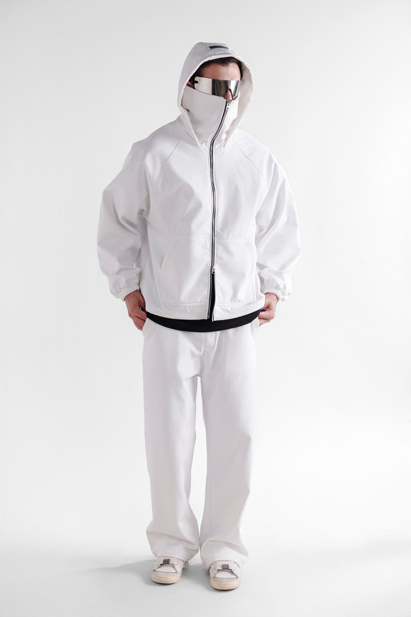 Water Repellent Tech Fleece Tracks - White