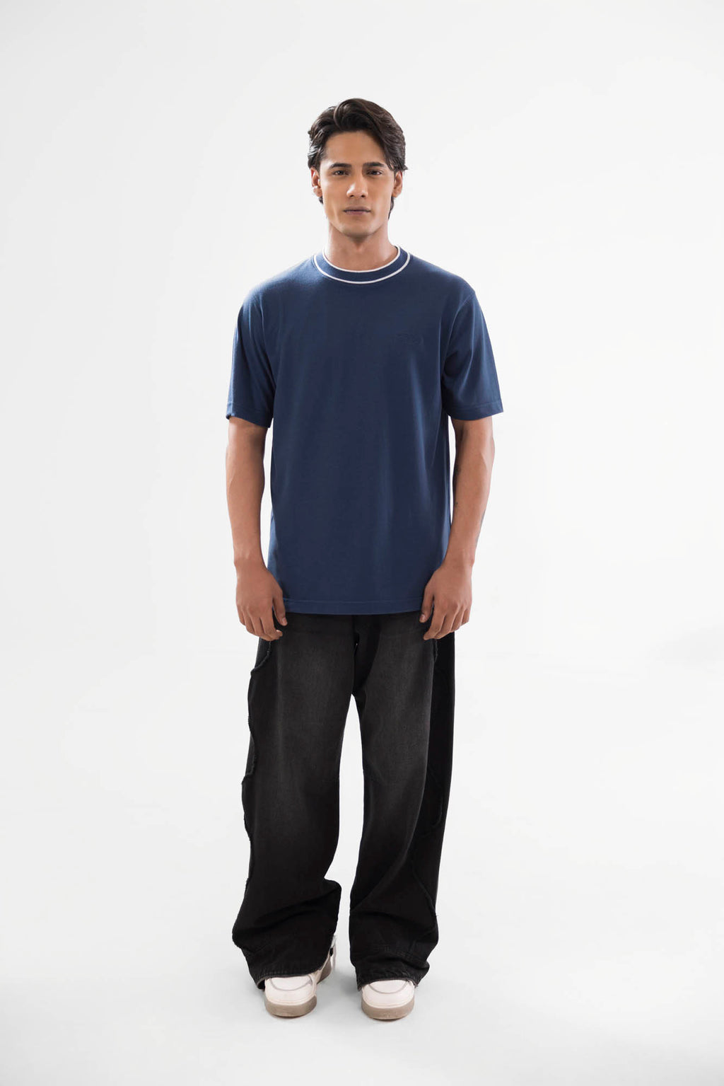 Stripe Collar Essential Tshirt - 3 Colours