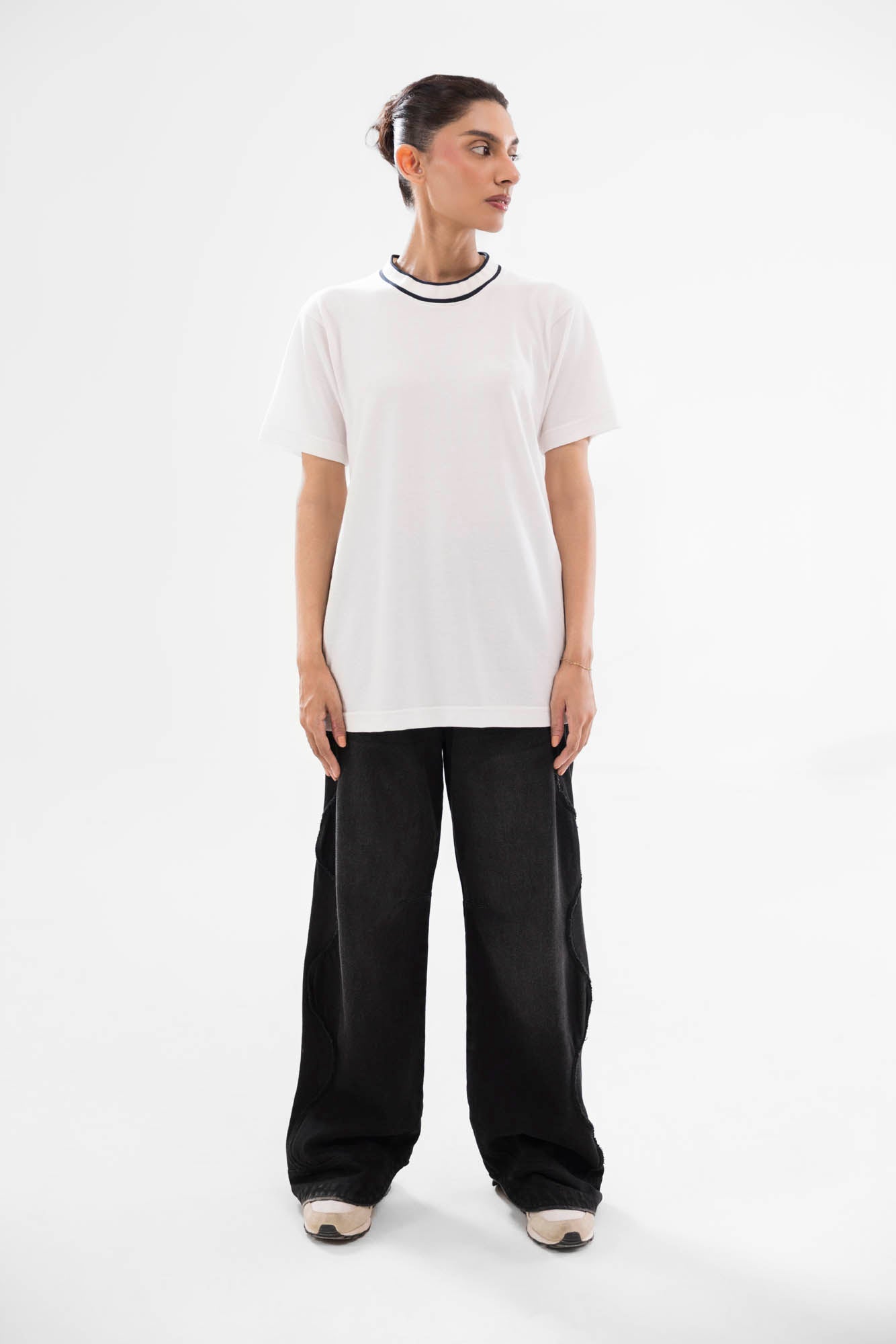 Stripe Collar Essential Tshirt - 3 Colours