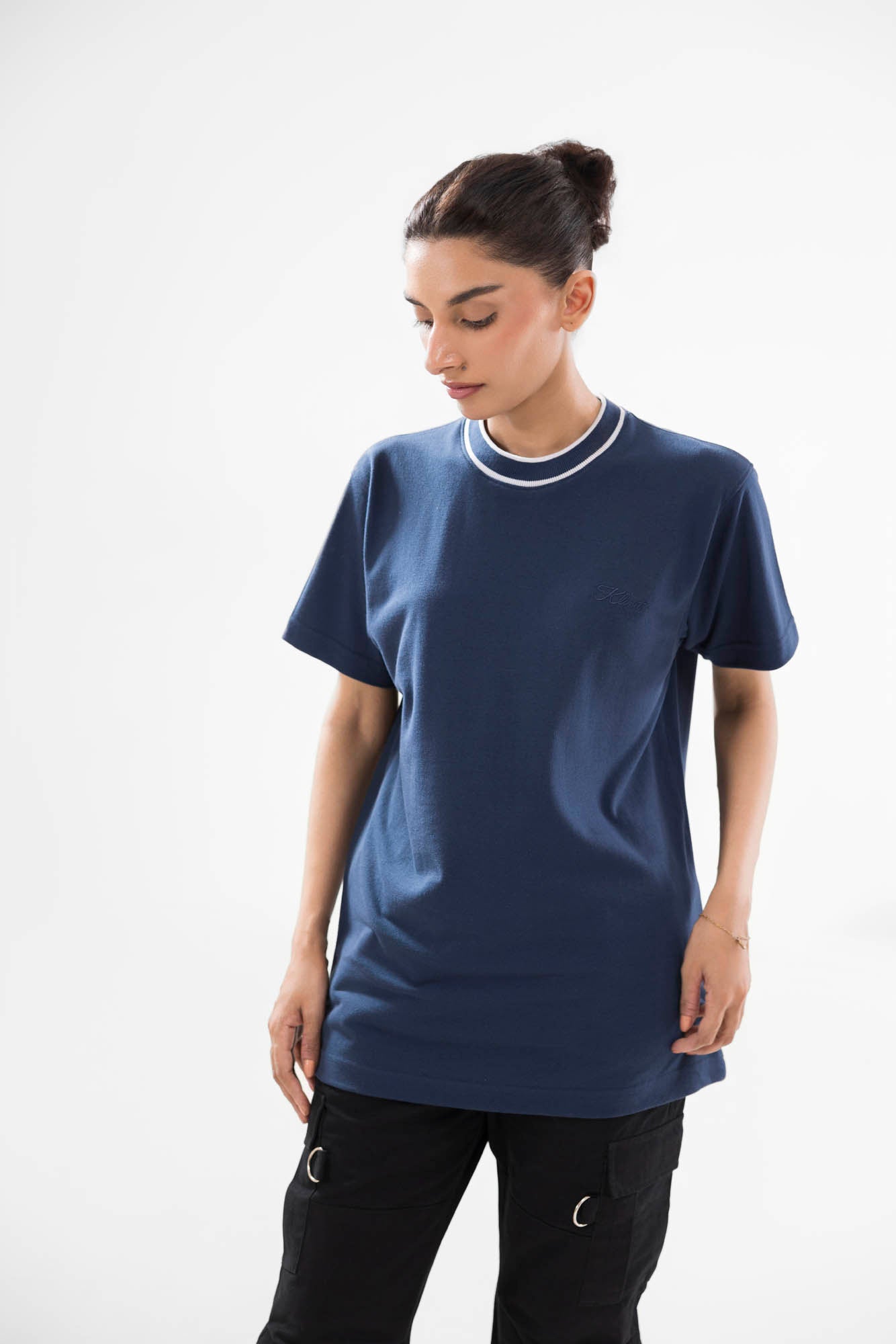 Stripe Collar Essential Tshirt - 3 Colours