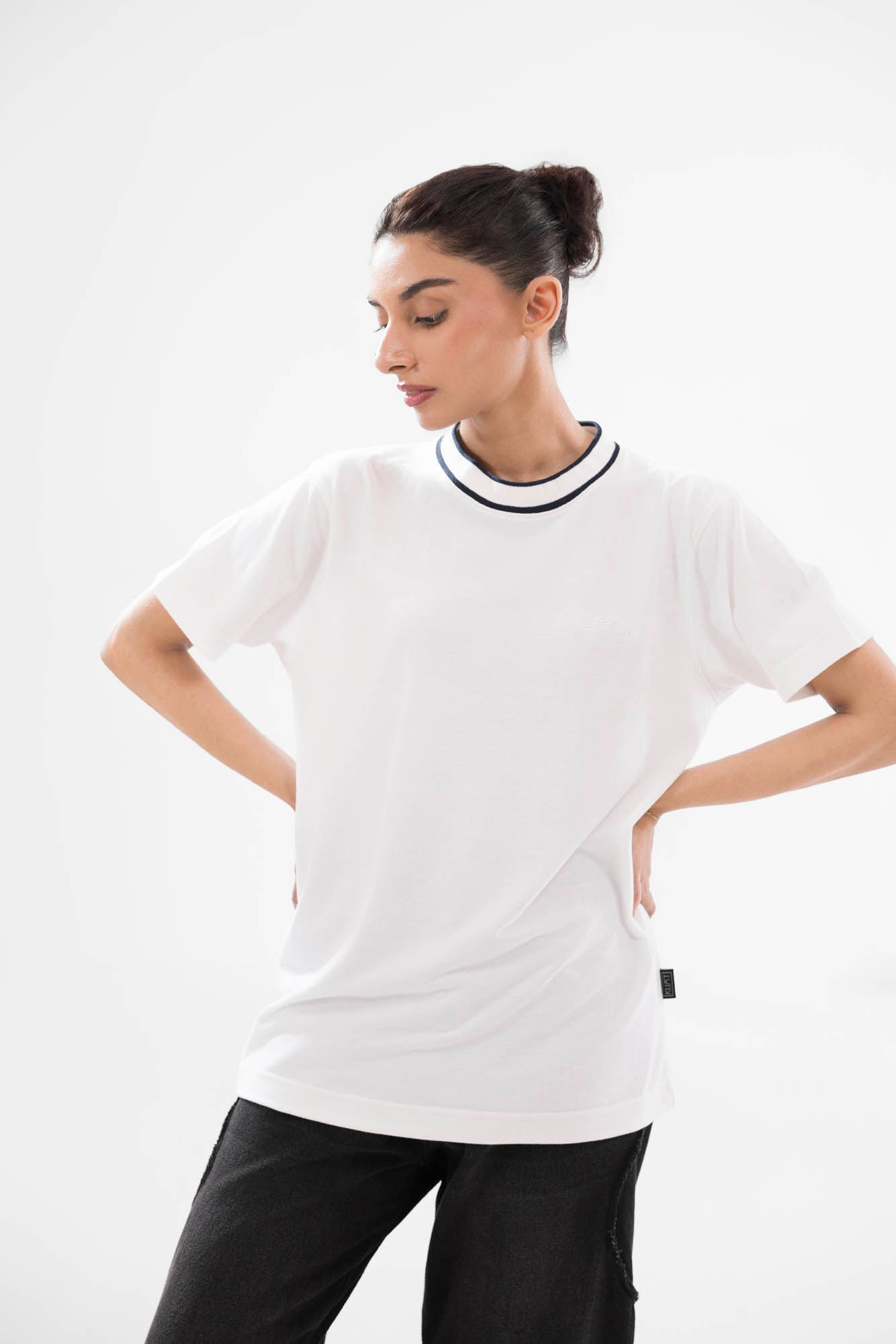 Stripe Collar Essential Tshirt - 3 Colours