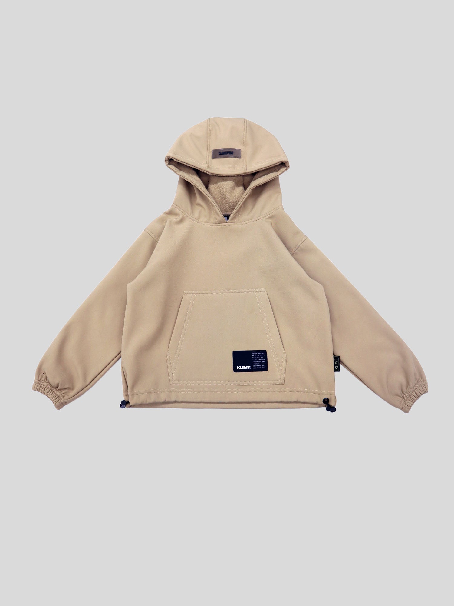 Beige Tech Fleece Hoodie - Kids