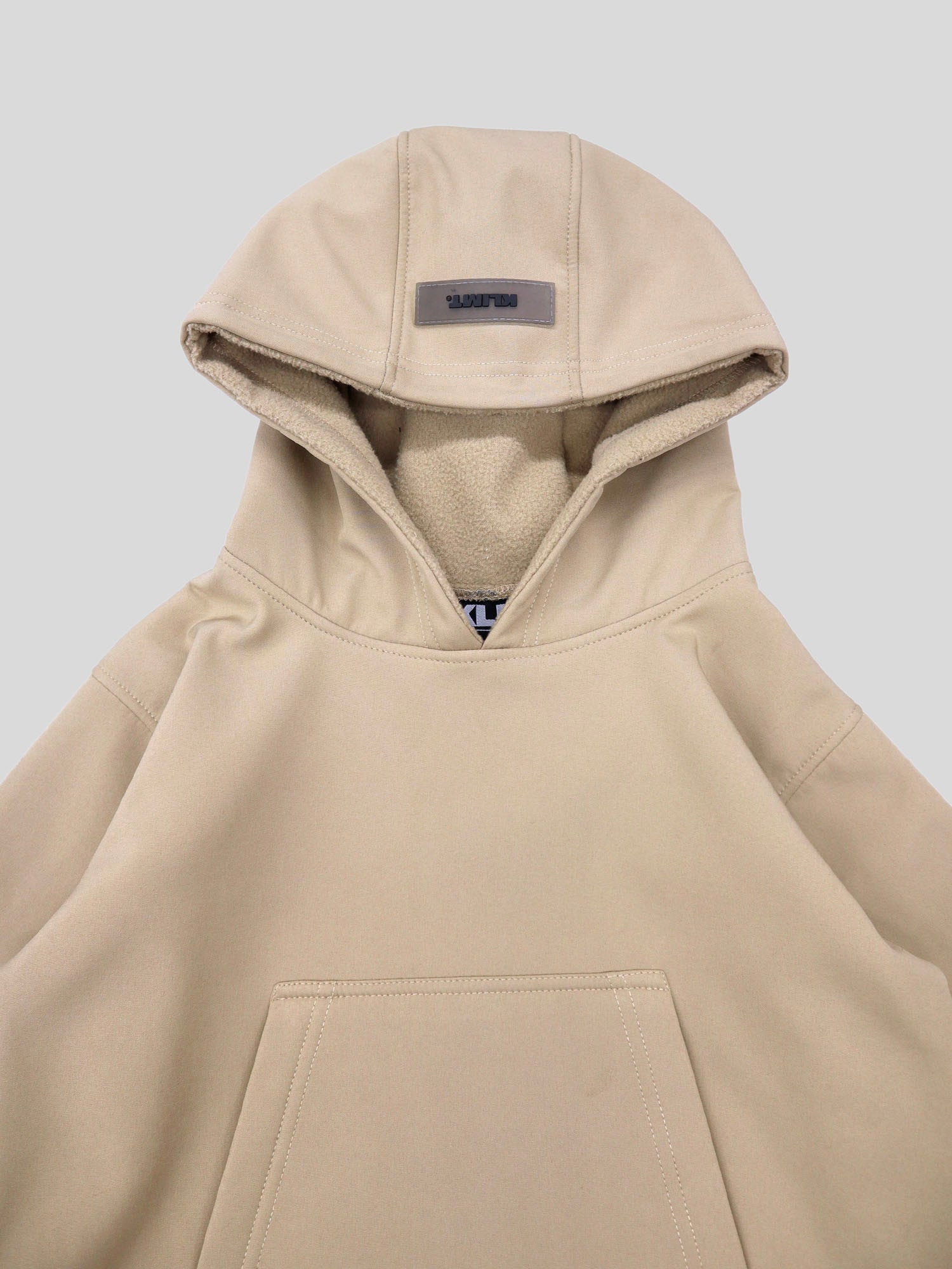 Beige Tech Fleece Hoodie - Kids