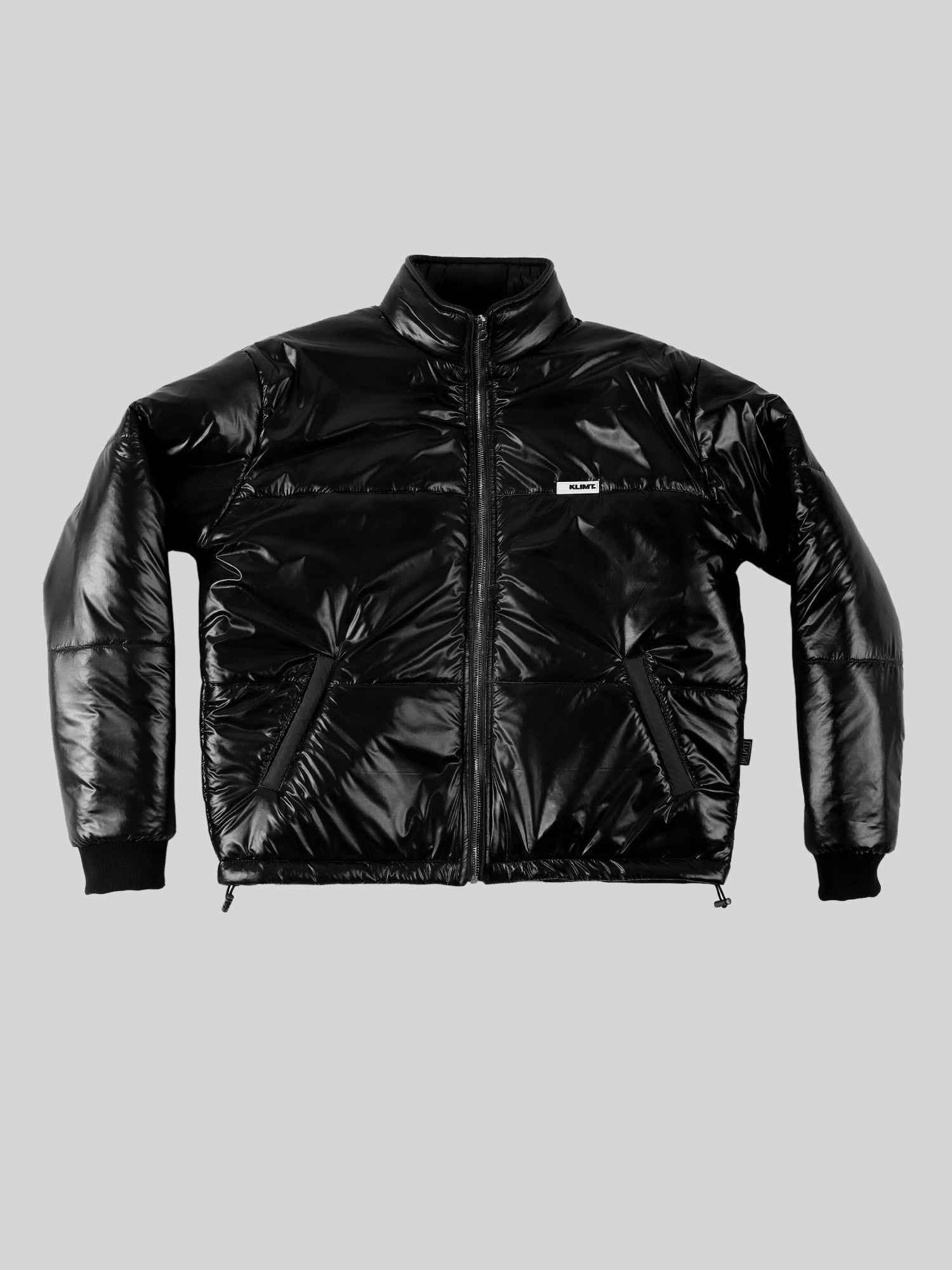 Black vinyl puffer online