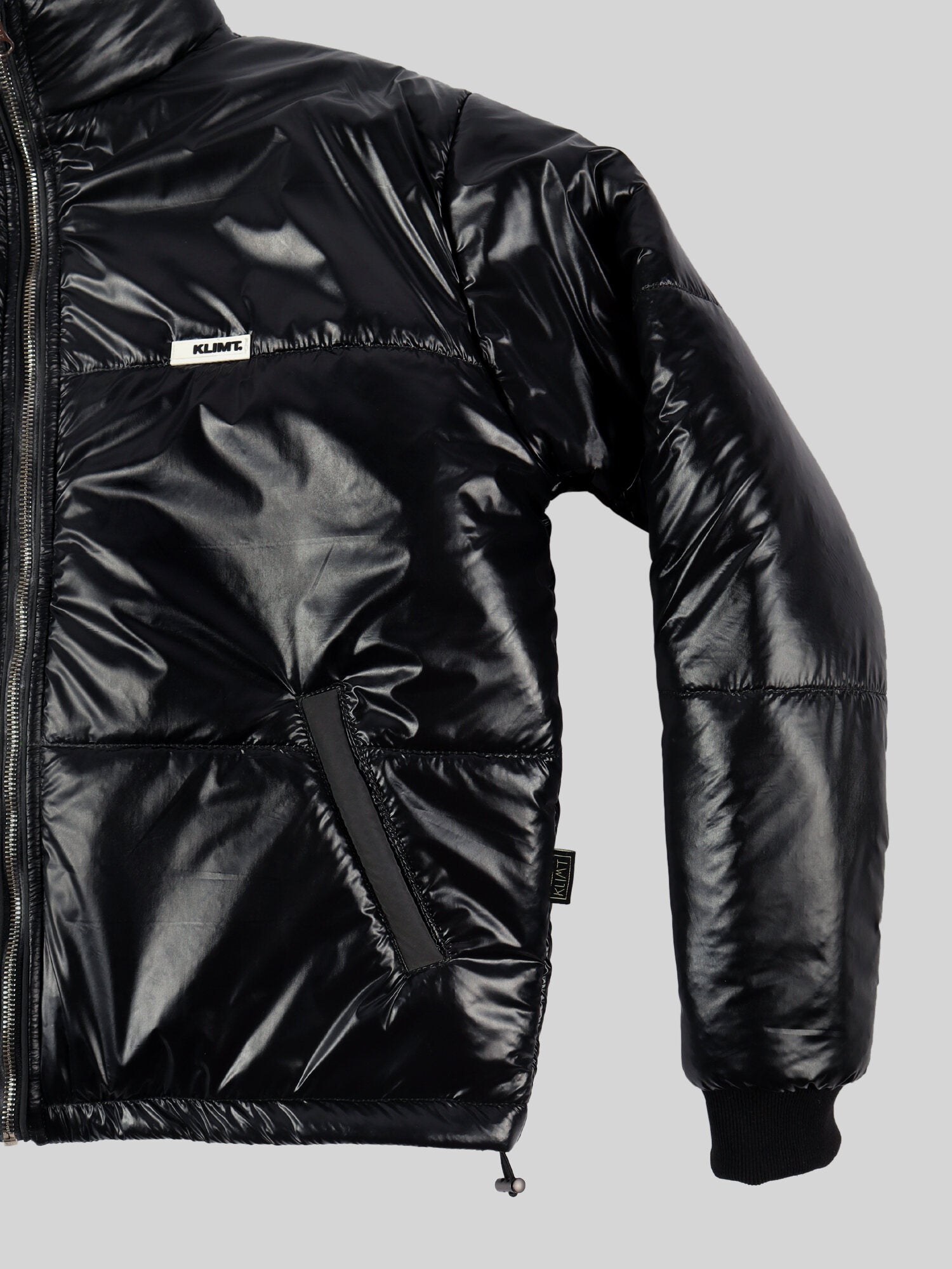 Black Vinyl Puffer Jacket