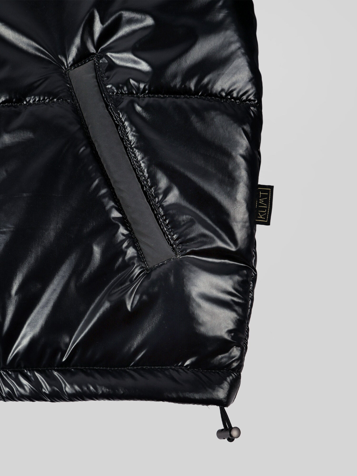 Black Vinyl Puffer Jacket