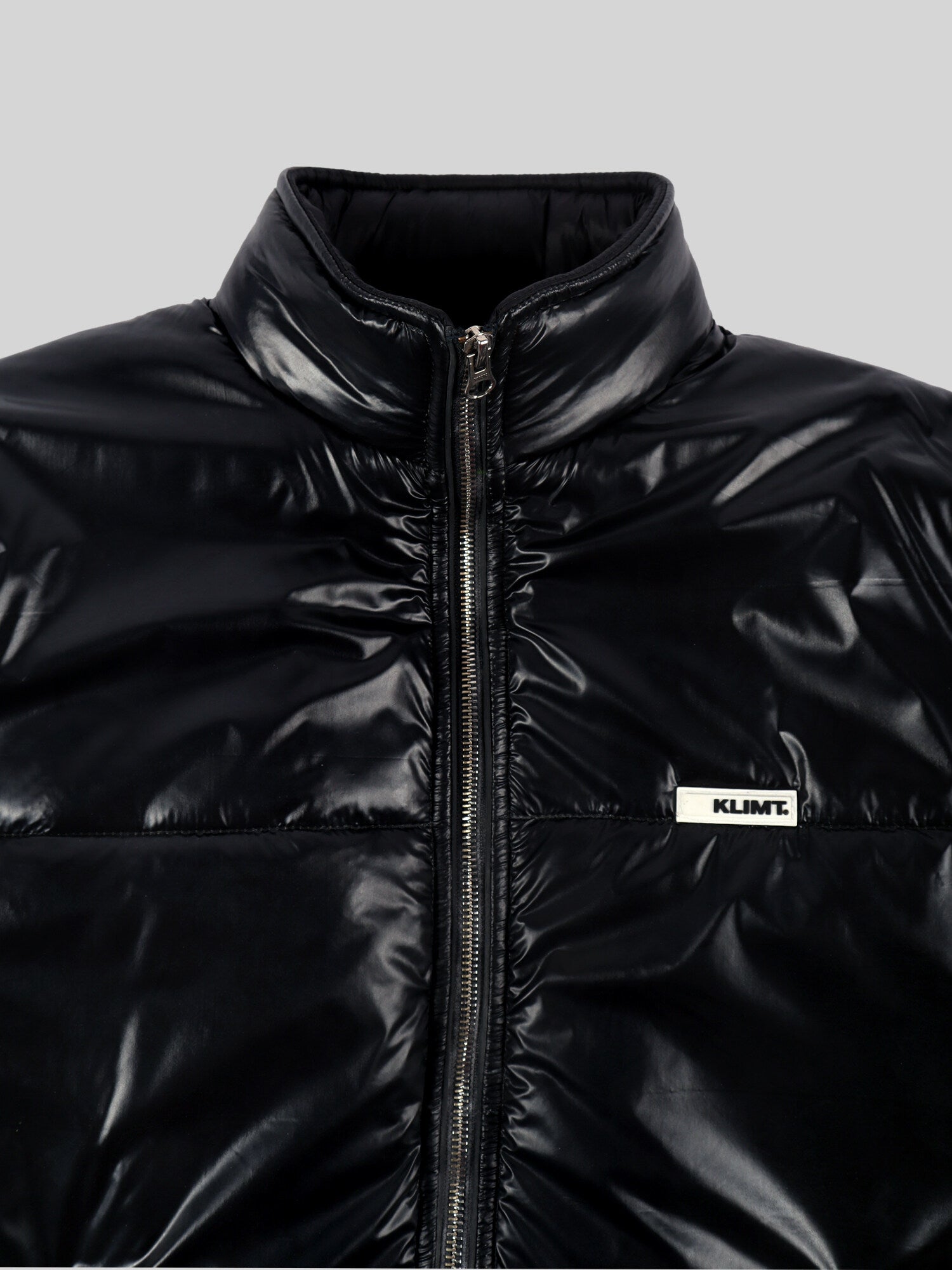 Black Vinyl Puffer Jacket