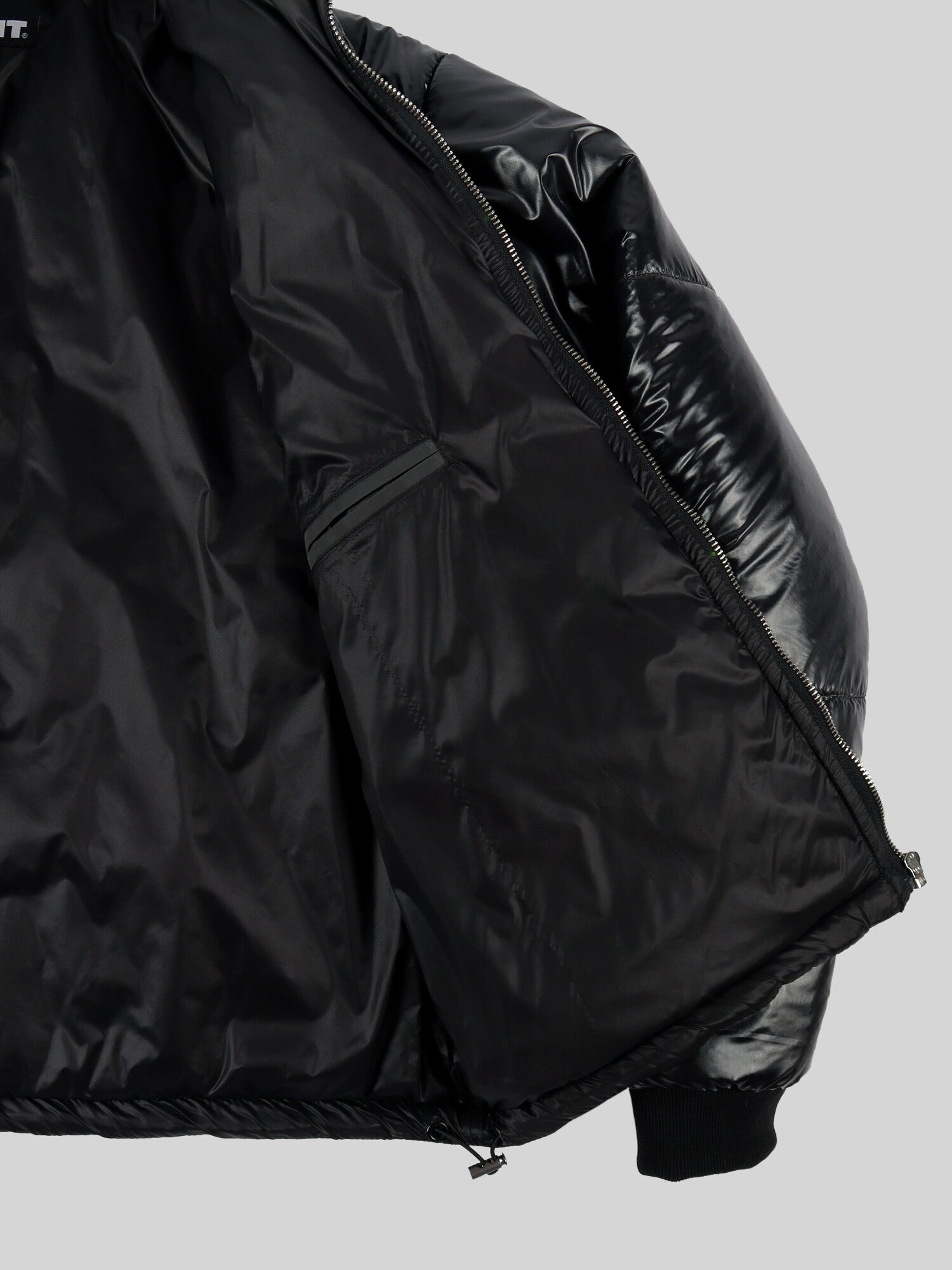 Black Vinyl Puffer Jacket