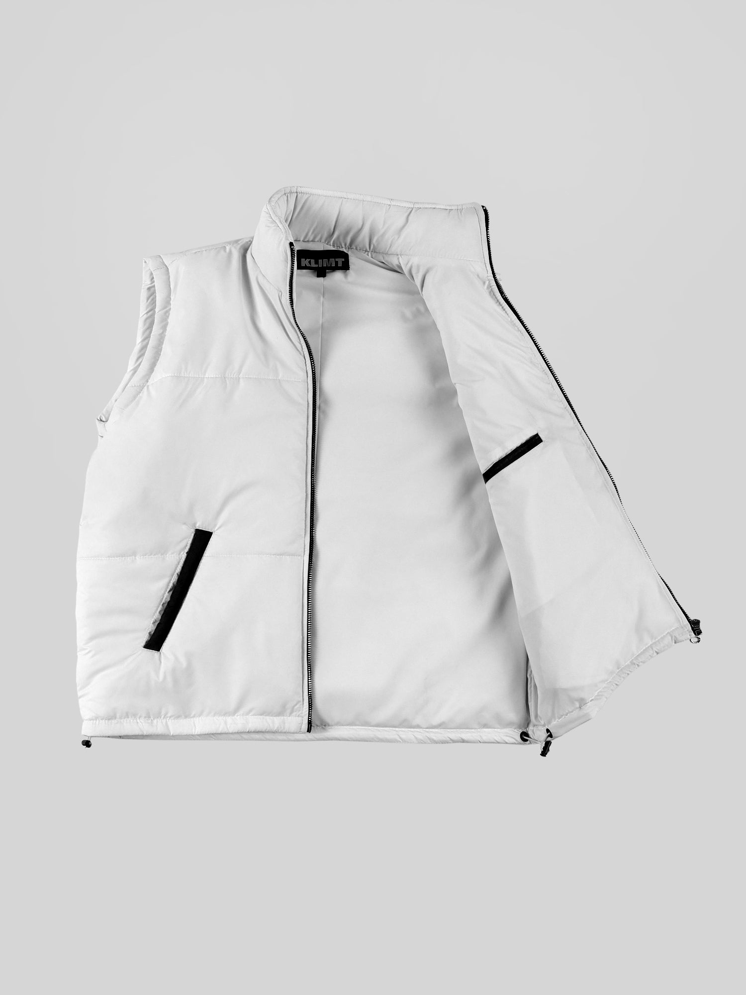 White Sleeveless Puffer Jacket