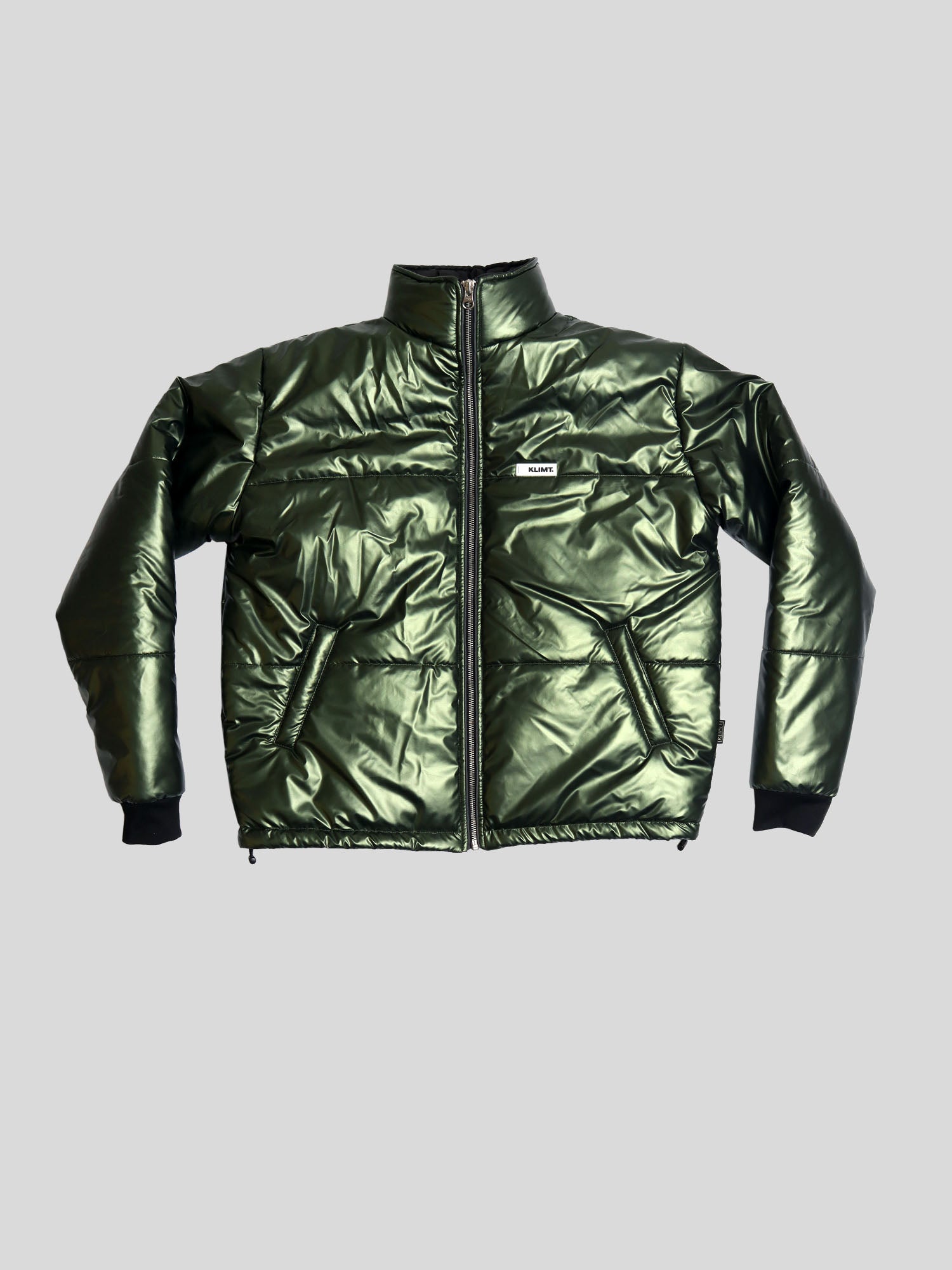 Green Metallic Puffer Jacket