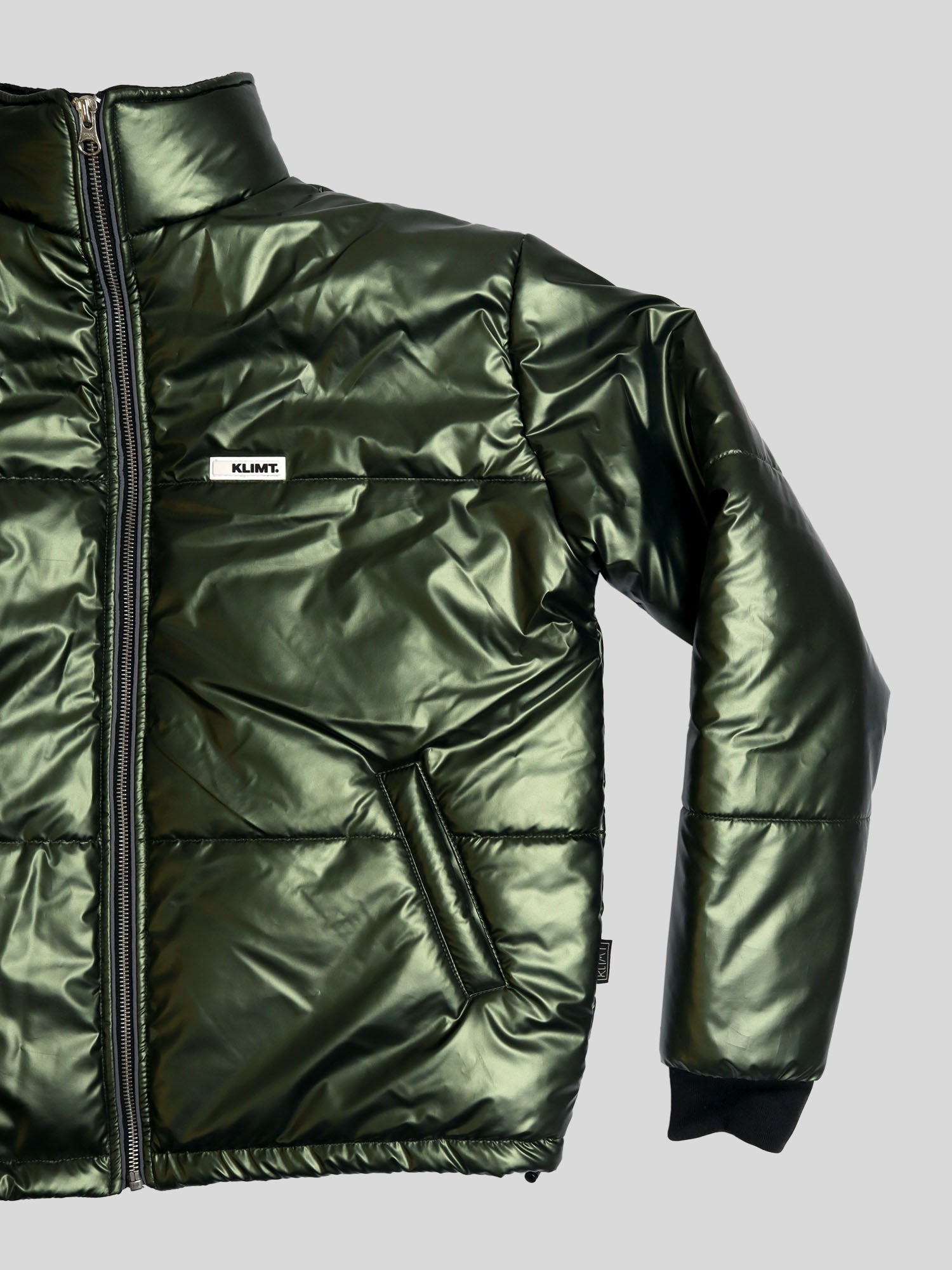 Green Metallic Puffer Jacket