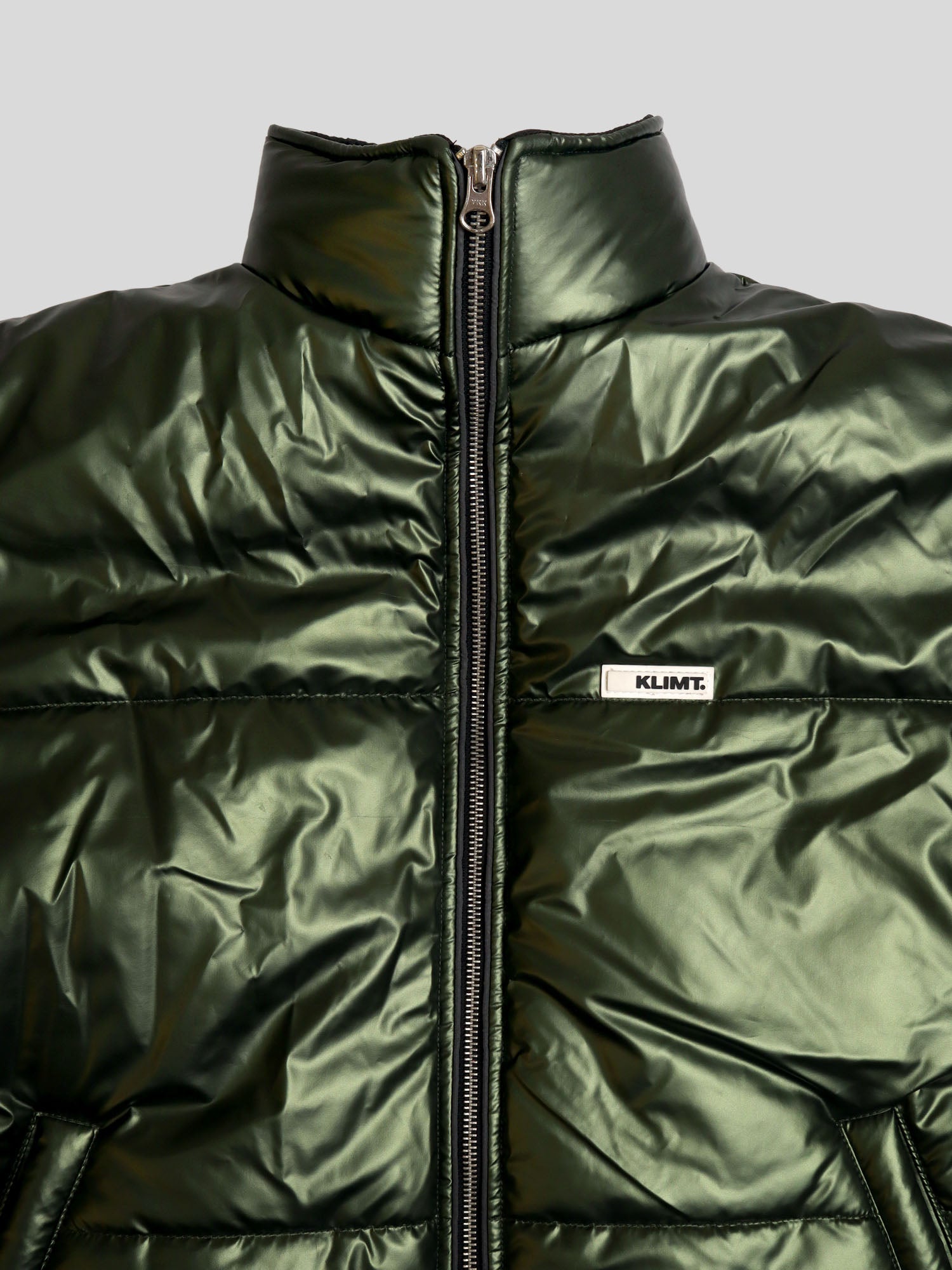 Green Metallic Puffer Jacket